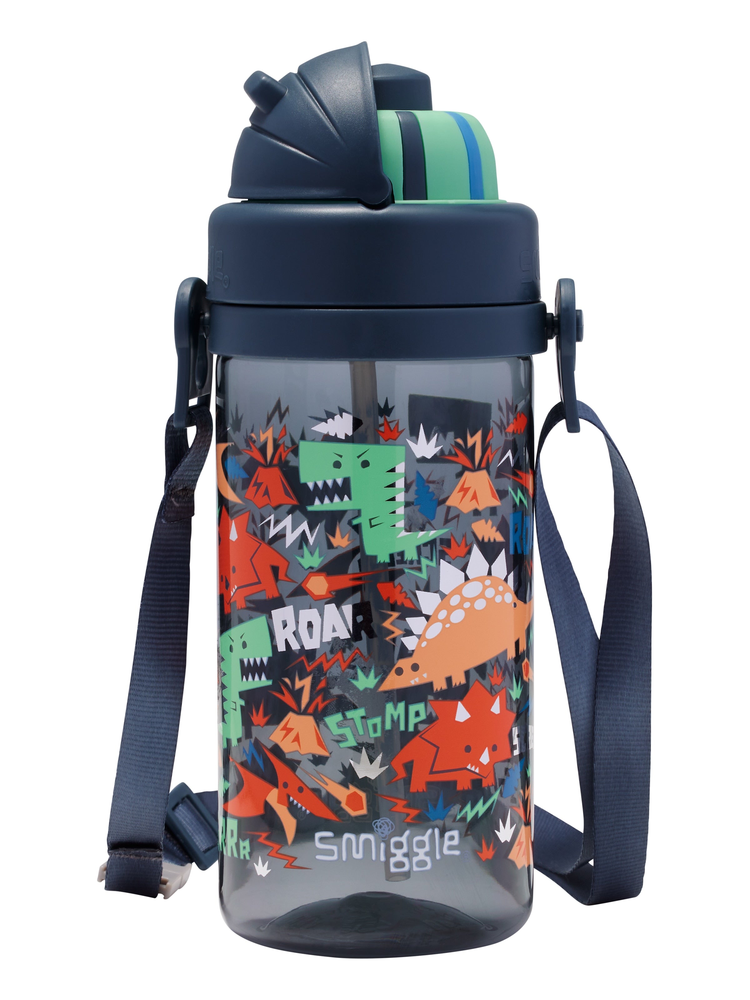 Smiggle - Over And Under Teeny Tiny Gizli Pipetli 400ML Suluk-Dinossi