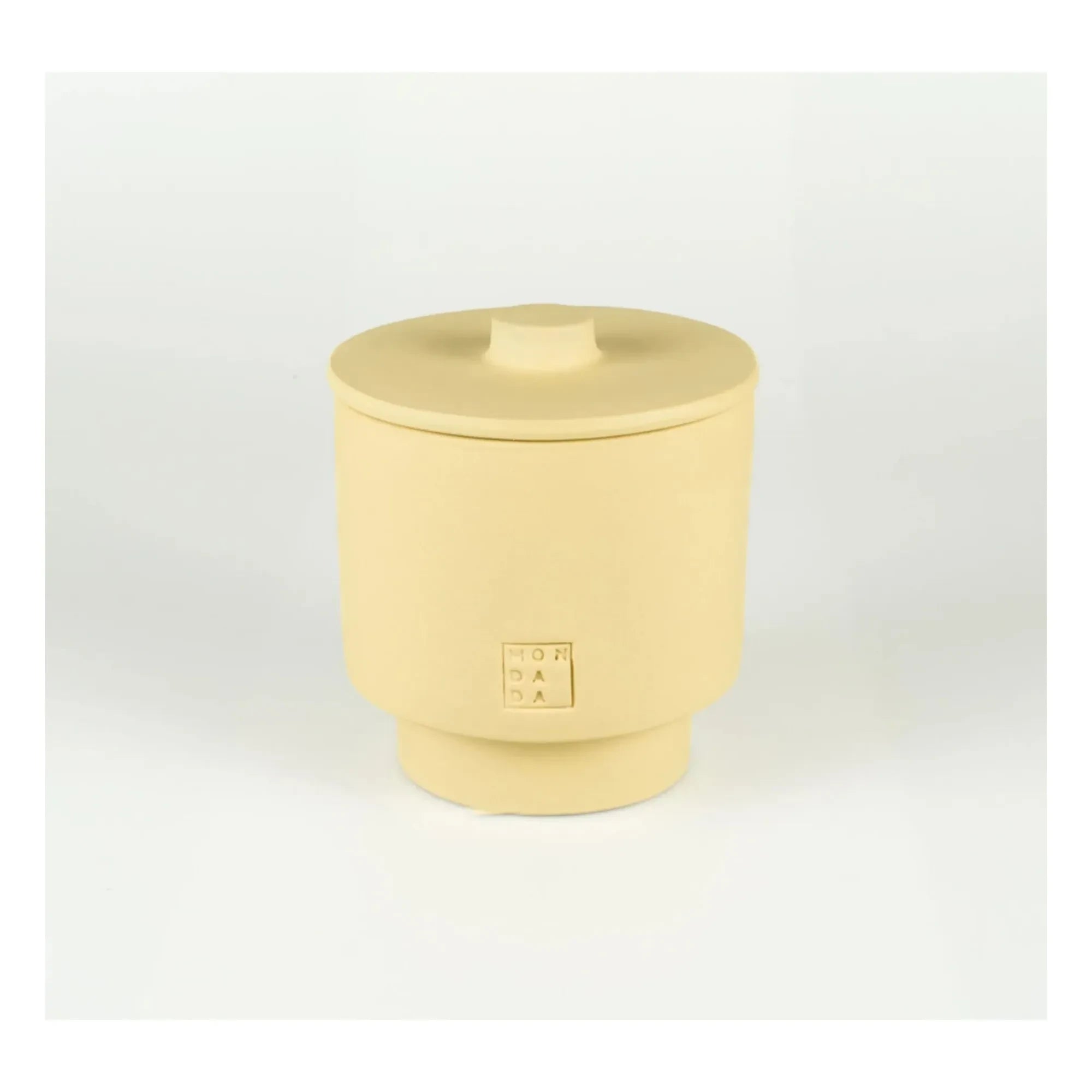 Mon Dada - Outdoor Candle with Lid, Neutral Scent June Sahara One | Pale Yellow
