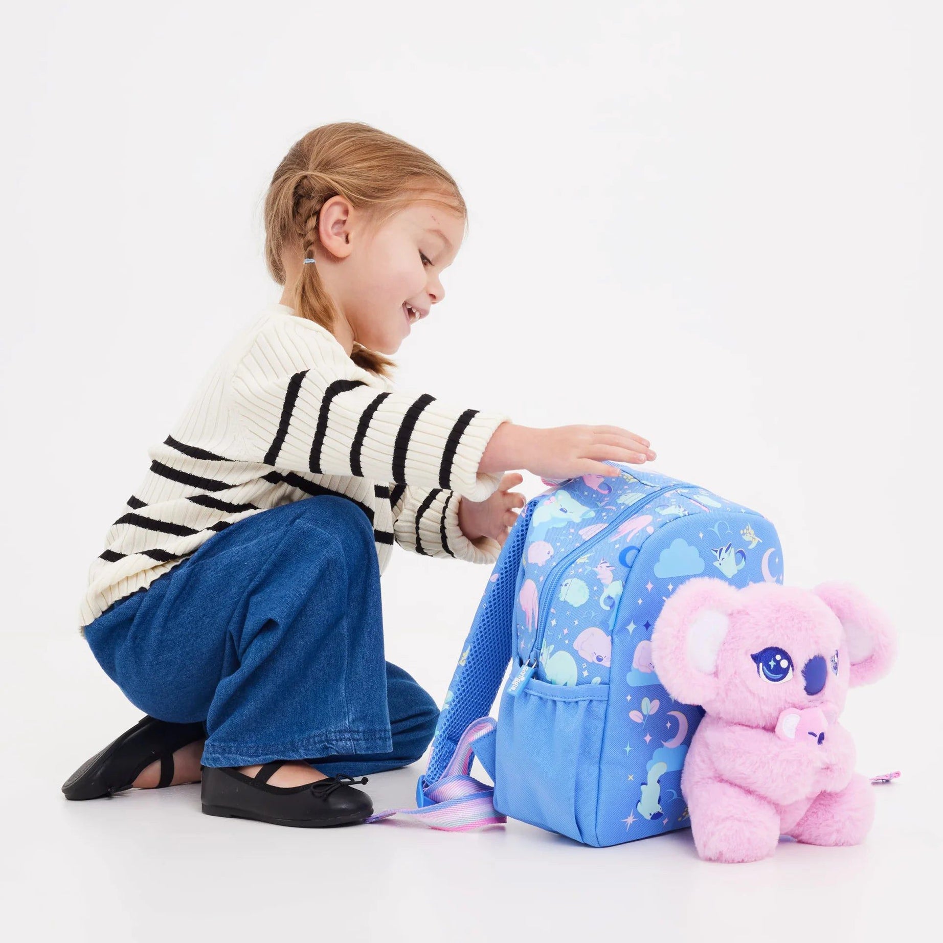 Smiggle - Big Dreams Anaokulu Çıkarılabilir Peluşlu Sırt Çantası-Dinossi