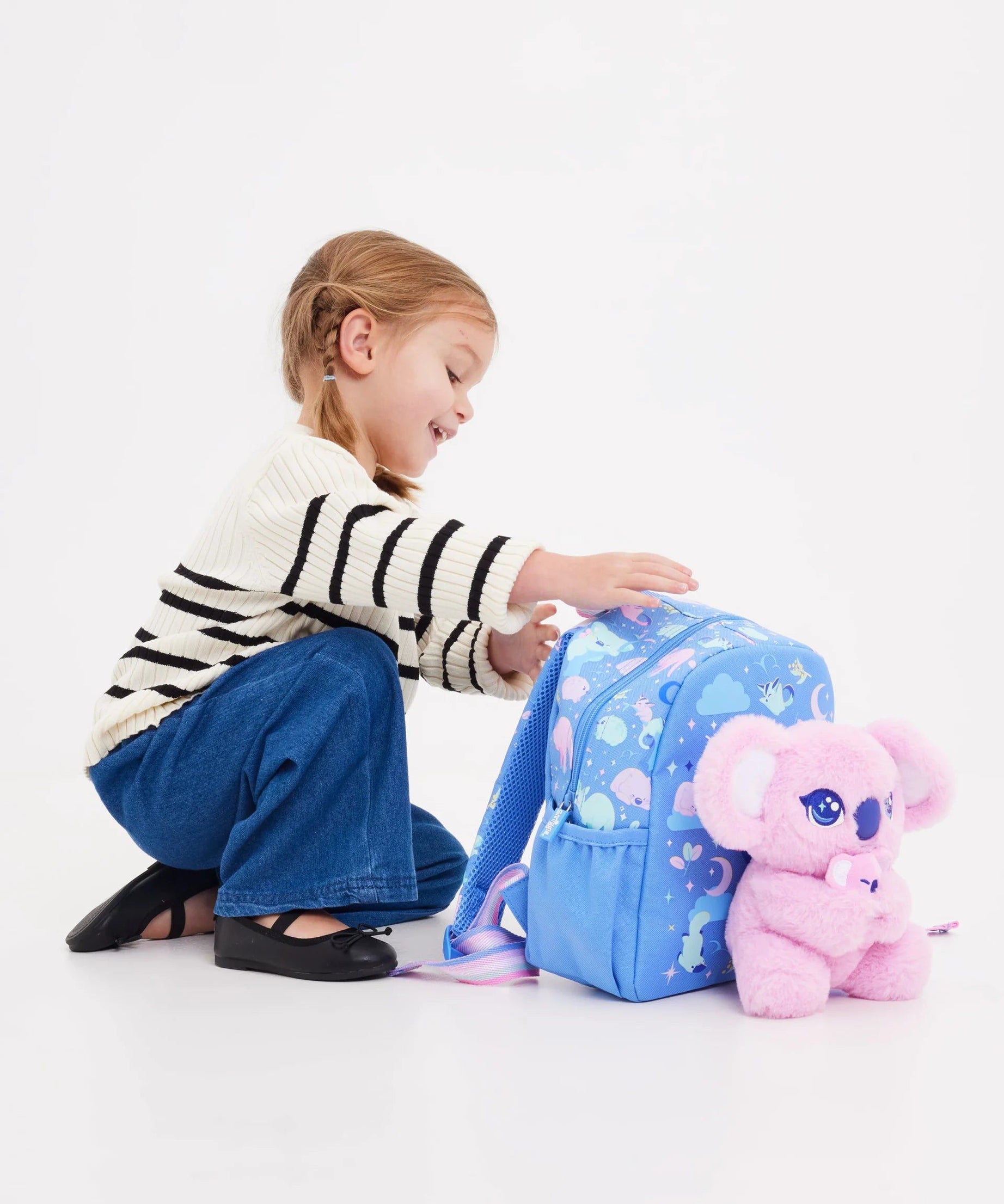 Smiggle - Big Dreams Anaokulu Çıkarılabilir Peluşlu Sırt Çantası-Dinossi
