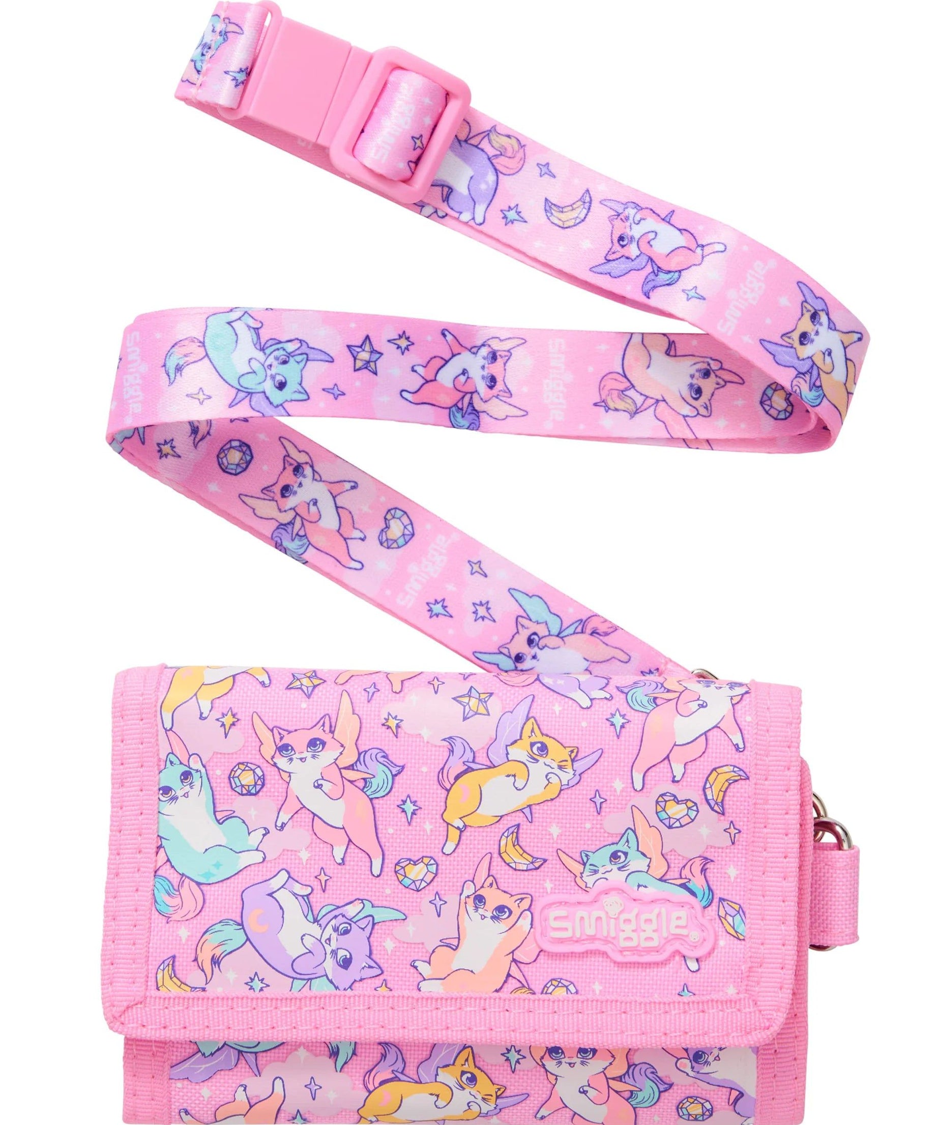 Smiggle - Happy Tales Askılı Çocuk Cüzdanı-Dinossi