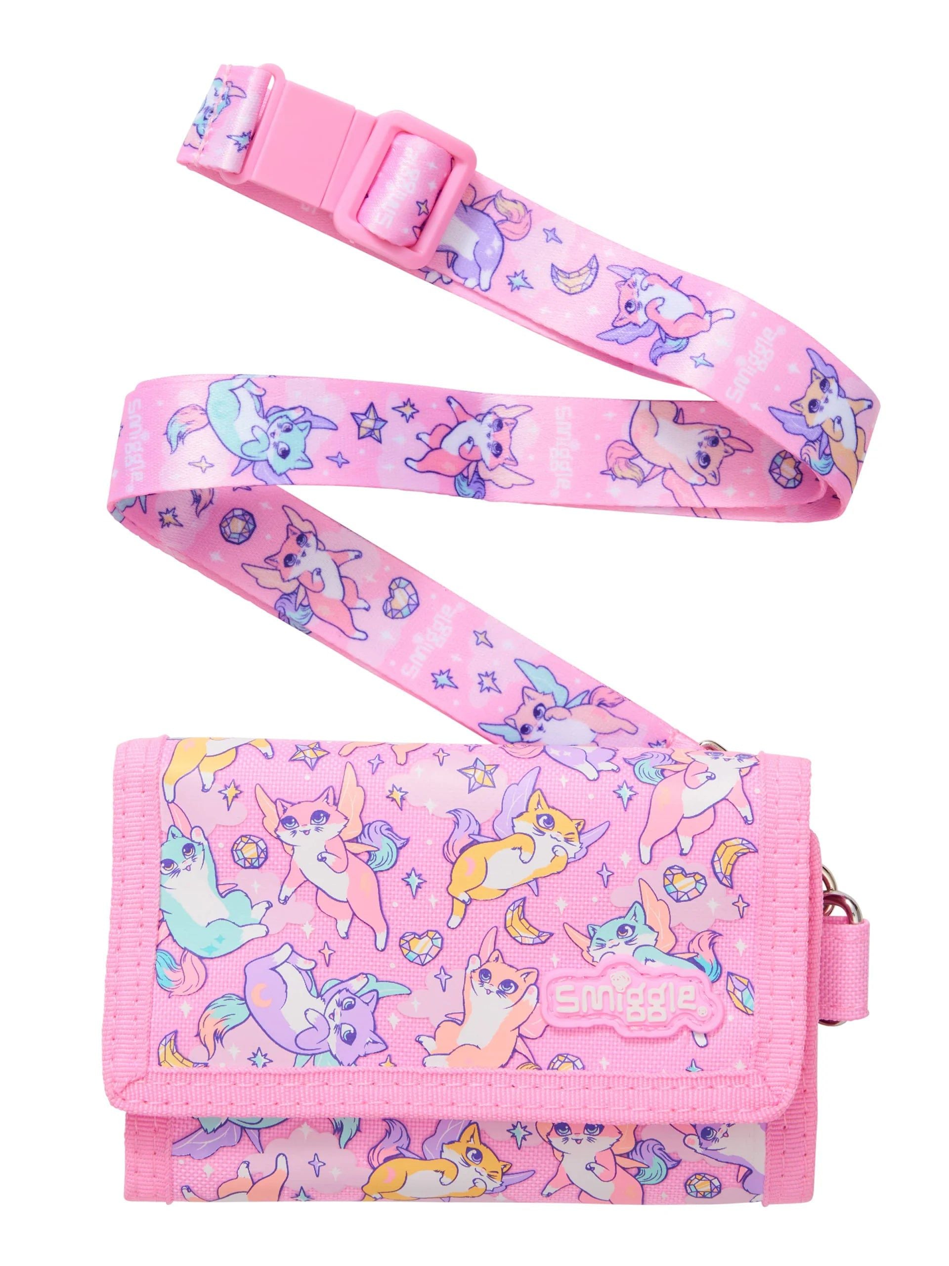 Smiggle - Happy Tales Askılı Çocuk Cüzdanı-Dinossi