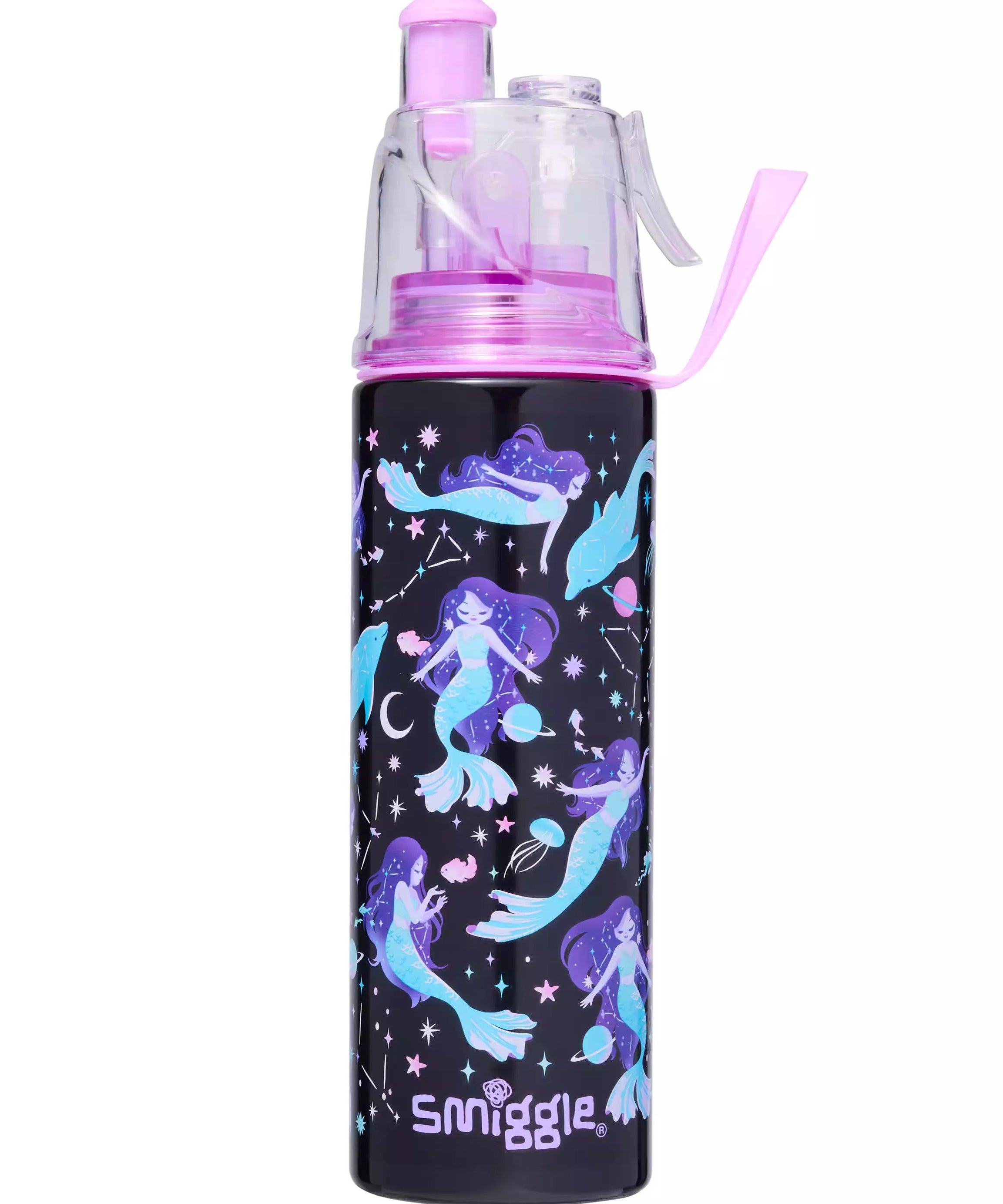Smiggle - Limitless Su Püskürtmeli 500ML Çelik Matara-Dinossi