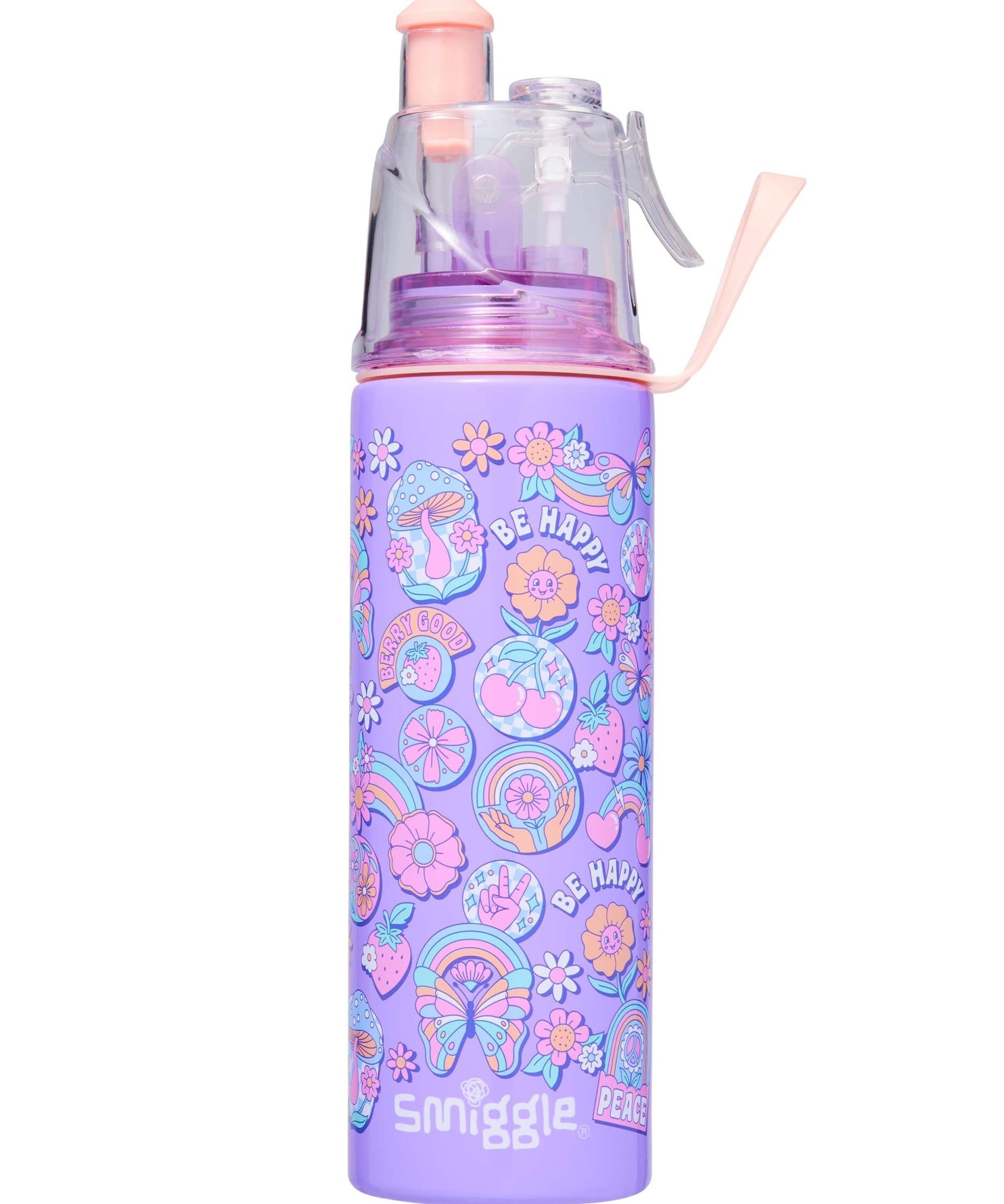 Smiggle - Limitless Su Püskürtmeli 500ML Çelik Matara-Dinossi