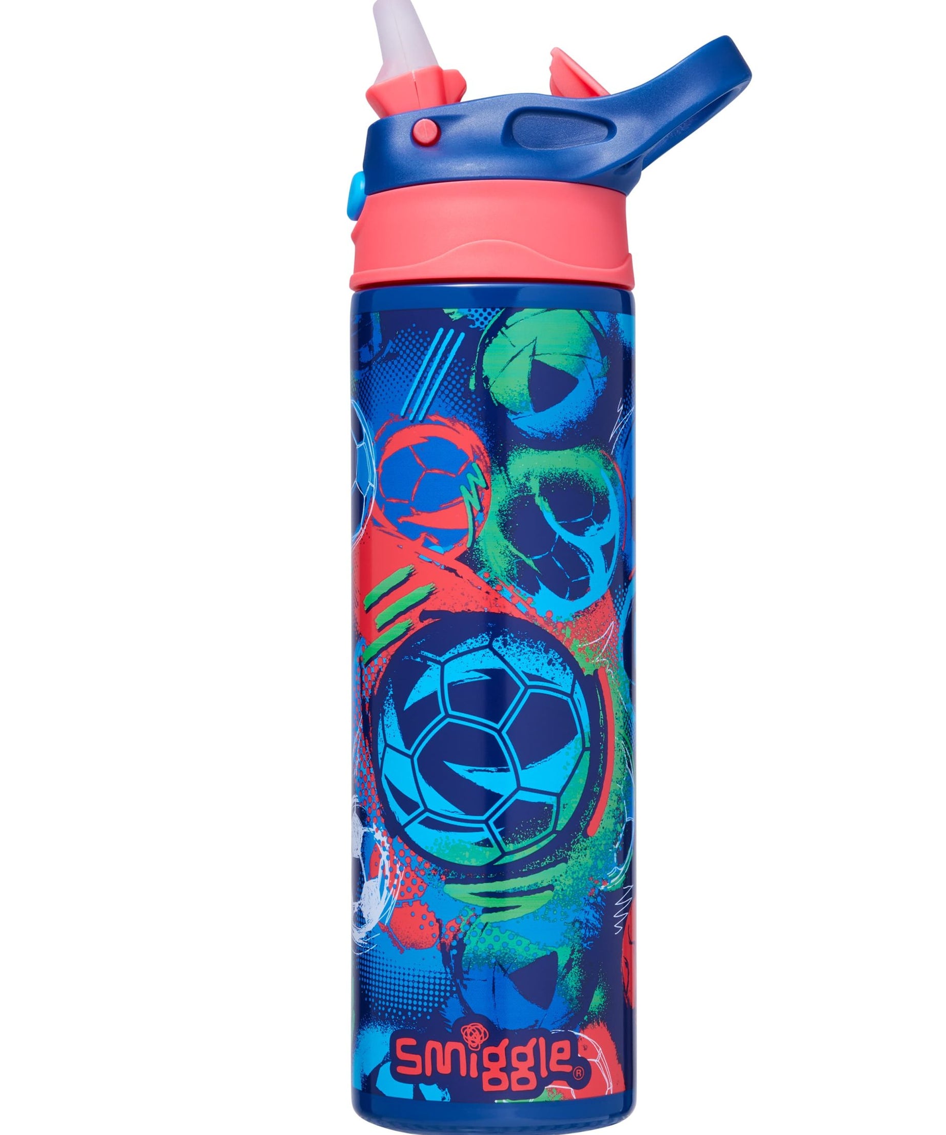 Smiggle - Limitless Paslanmaz Çelik 520ML Otomatik Pipetli Matara-Dinossi