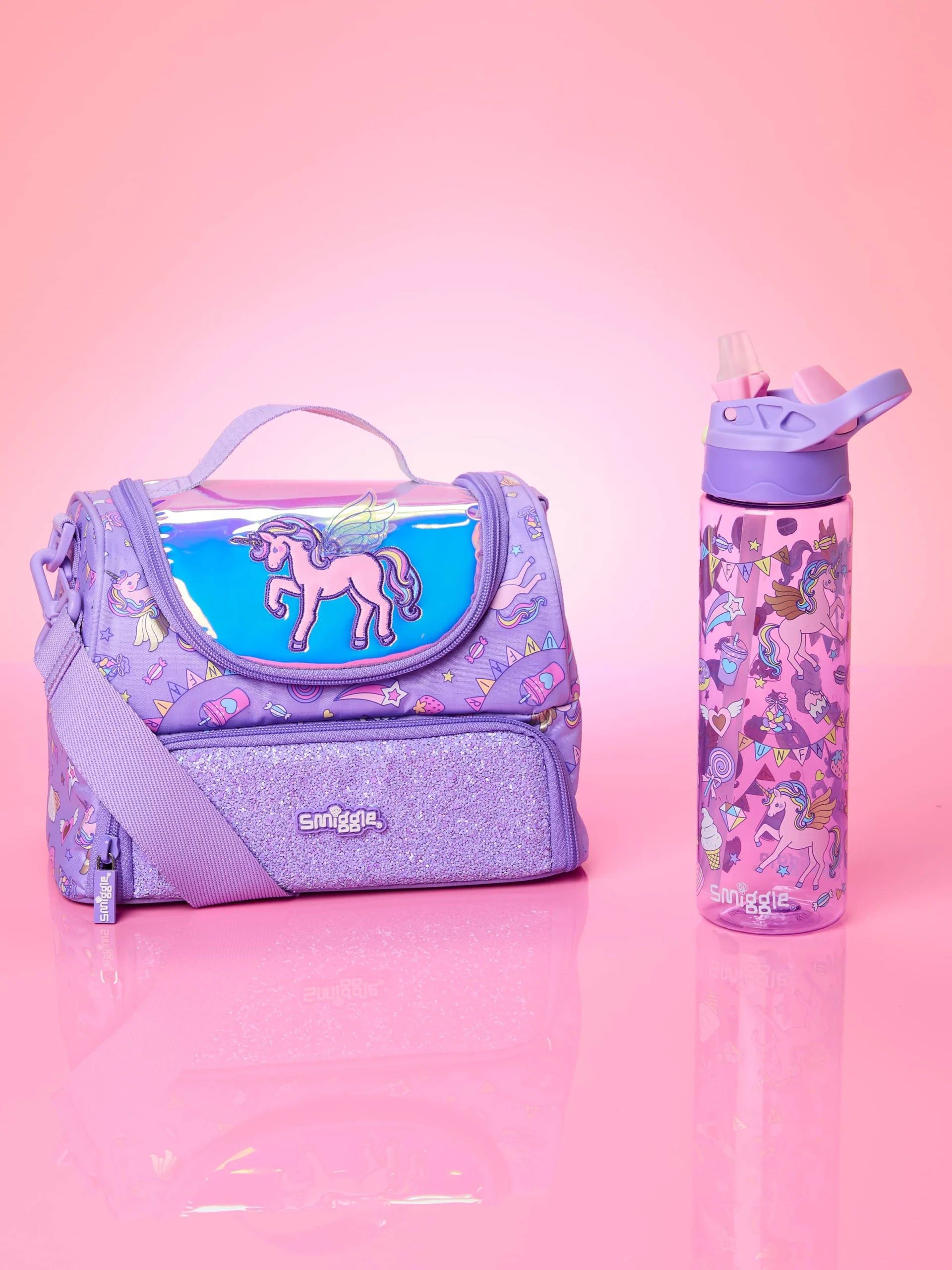 Smiggle - Fun Fair BPAsız 650ML Pipetli Suluk-Dinossi