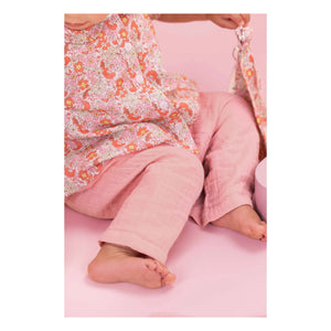 Bonton - Laos Pamuk Gazlı Pantolon | Pembe