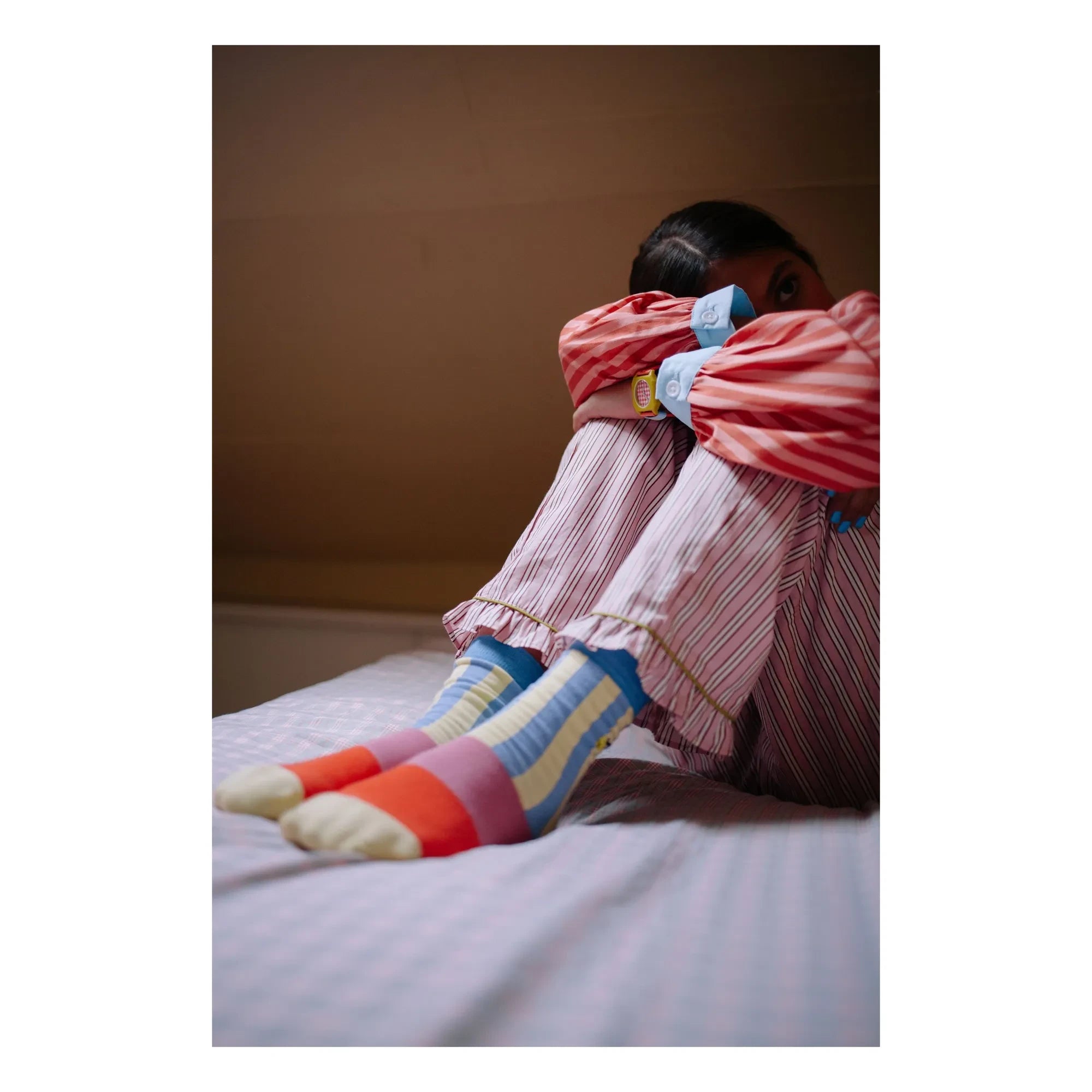 Sticky Lemon - Gestreifte Socken | Blau