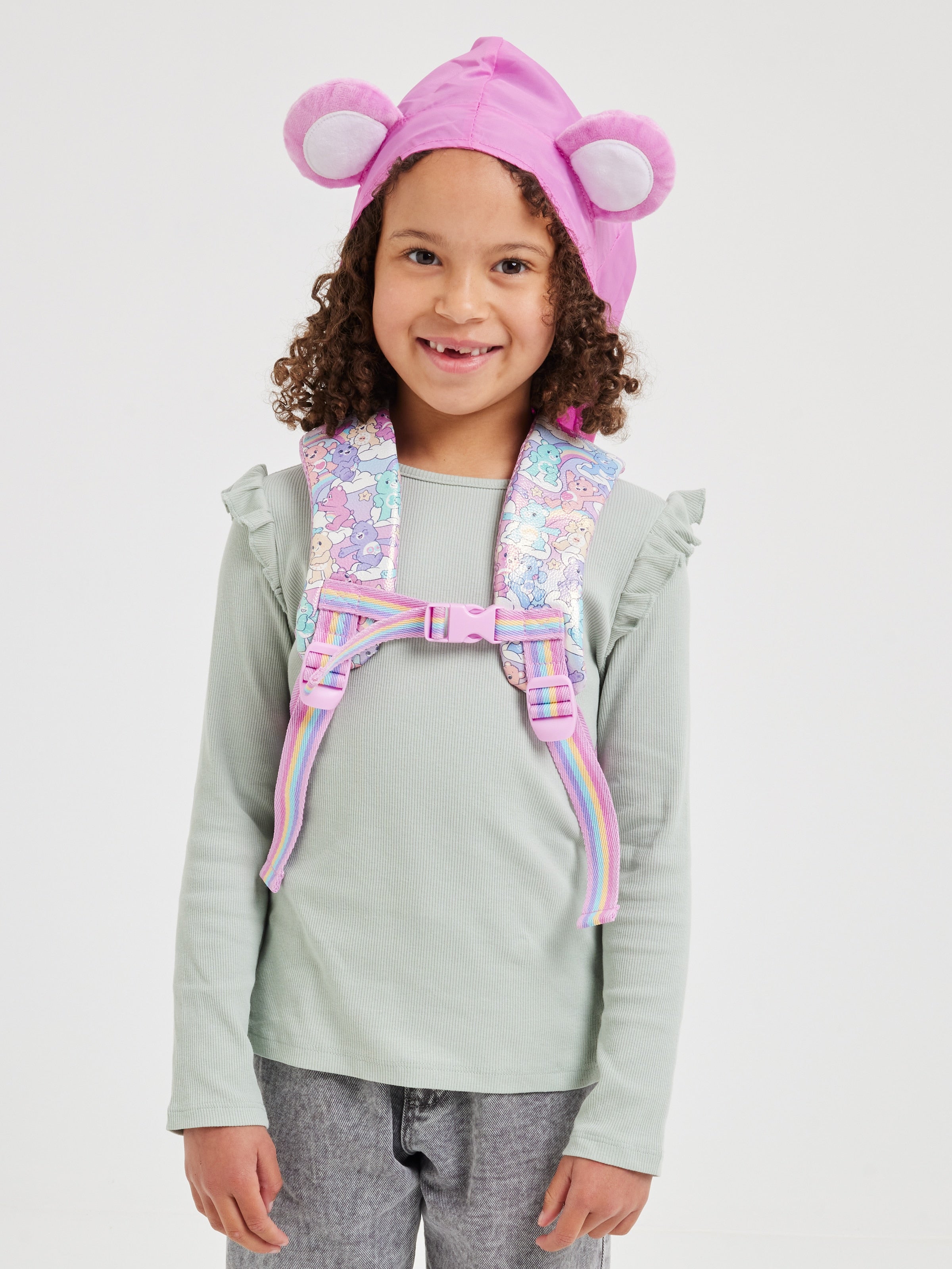 Smiggle - Care Bears Kapüşonlu Anaokulu Sırt Çantası