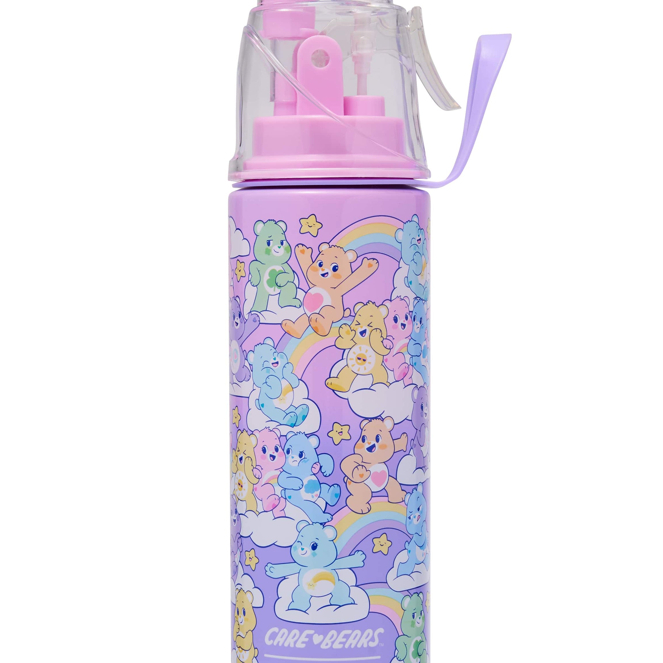 Smiggle - قمقمه استیل 500 میلی‌لیتری با اسپری آب طرح Care Bears