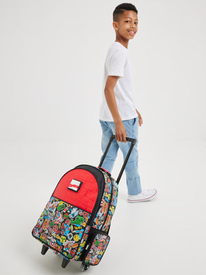 Smiggle - Marvel Çekçekli Işıklı Tekerlekli Çanta