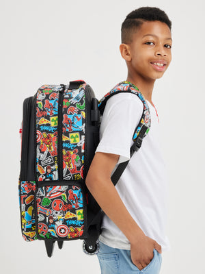 Smiggle - Marvel Çekçekli Işıklı Tekerlekli Çanta