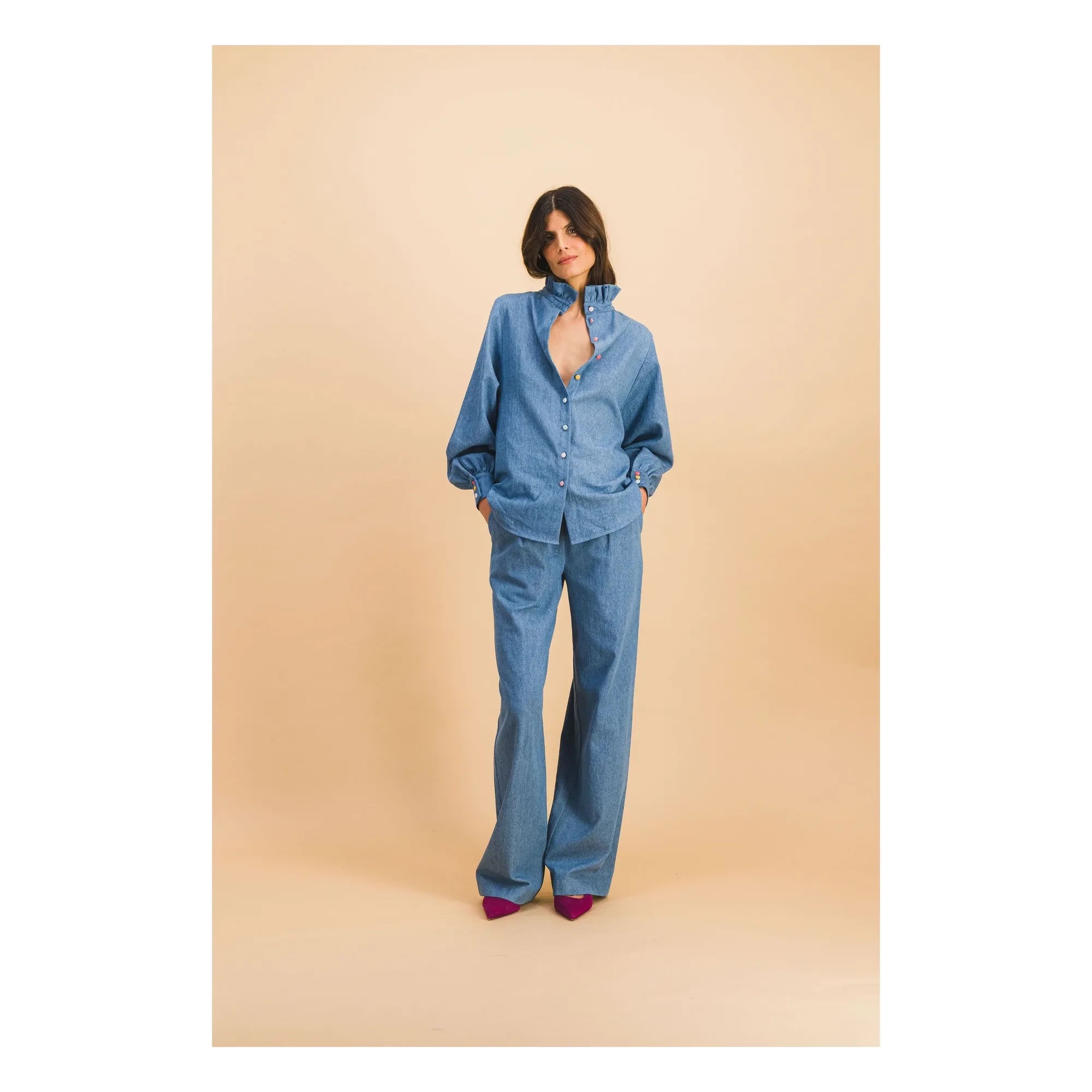 Elise Chalmin - Josette Baumwollhemd | Blau