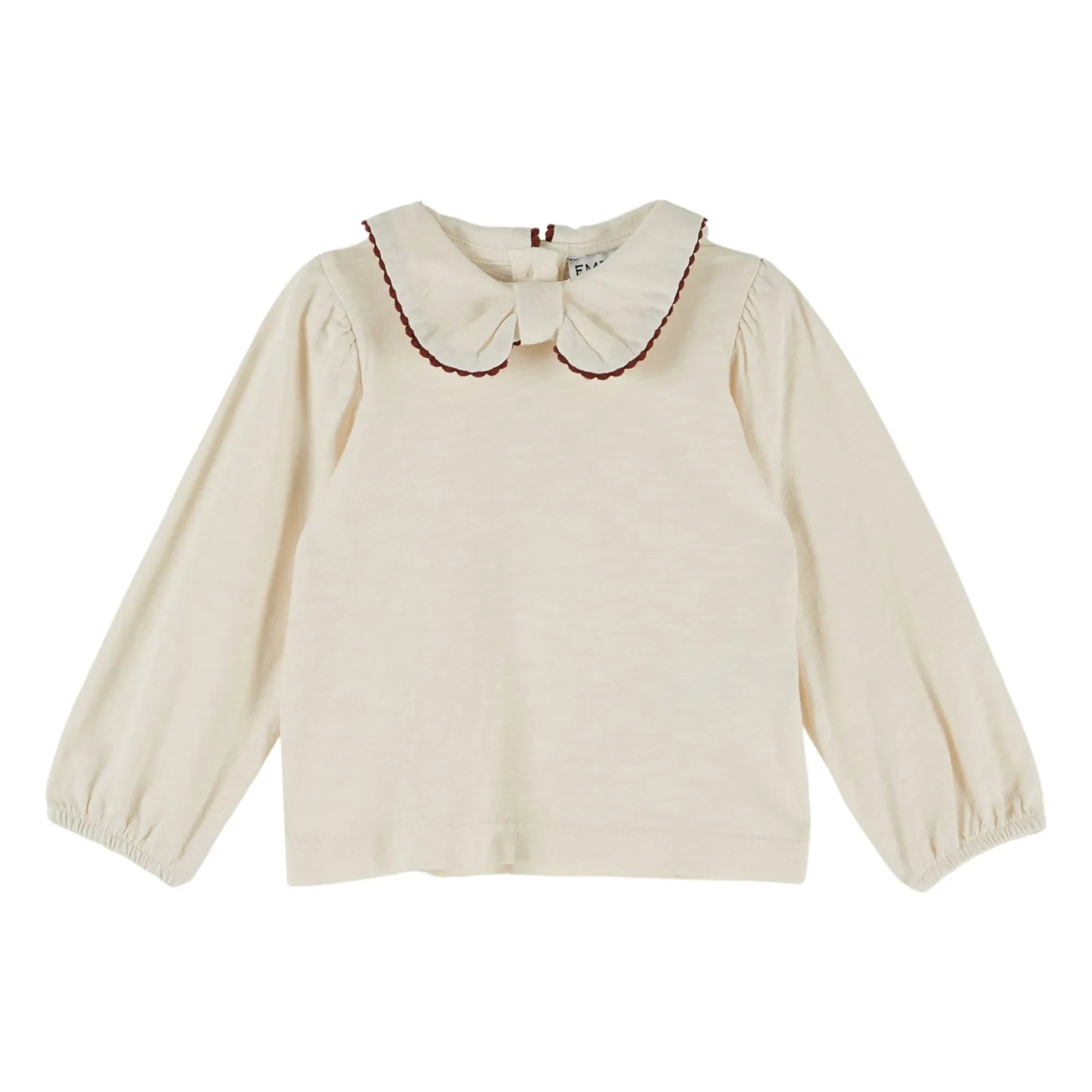 Emile et Ida - Organic Cotton Collared T-Shirt | Ecru