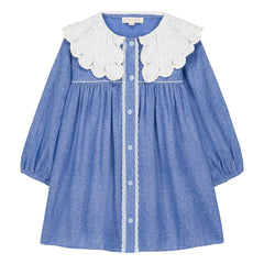 Louise Misha - Hyacinte Bio-Baumwollkleid | Denimblau