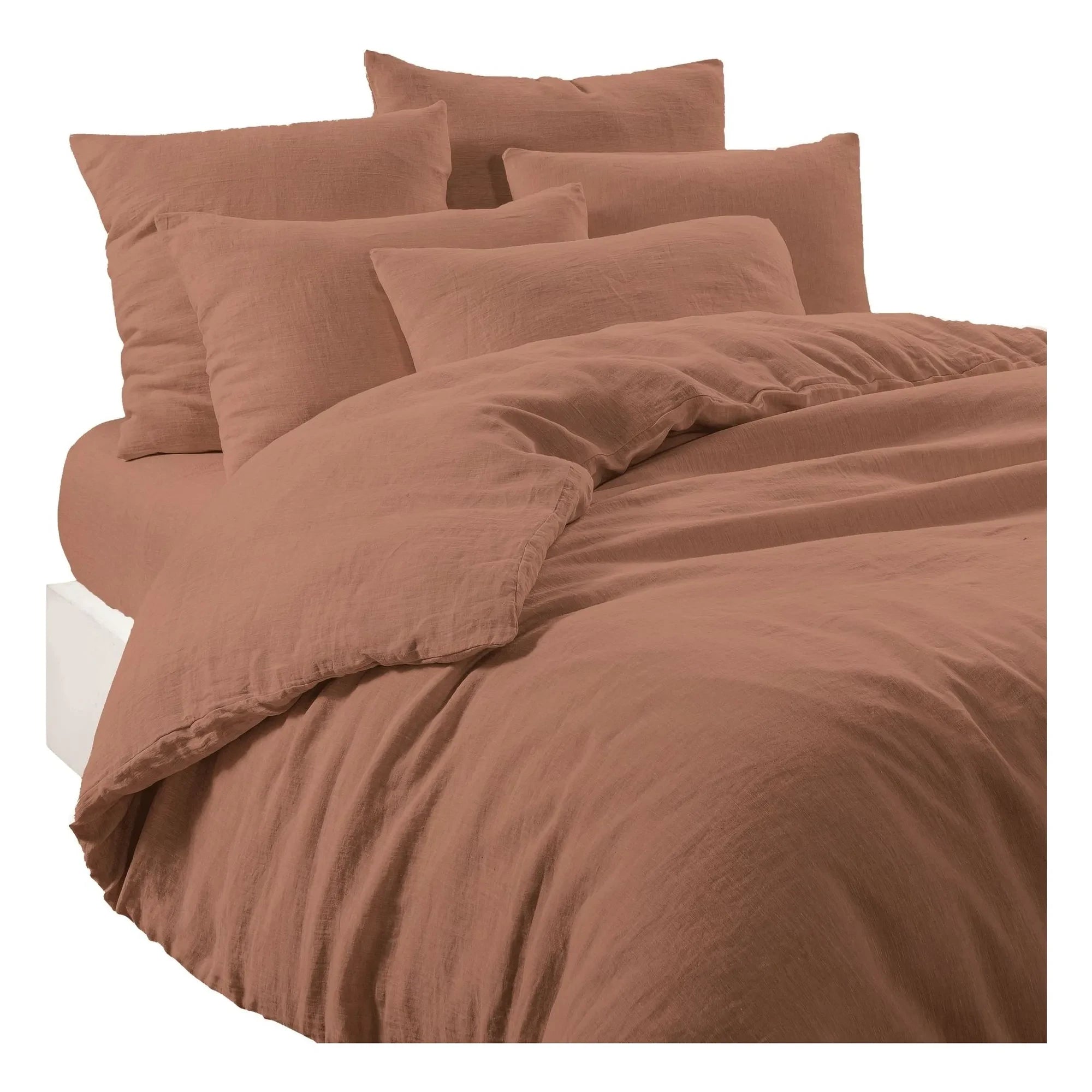 Haomy - Leria Mocaccino Linen Duvet Cover