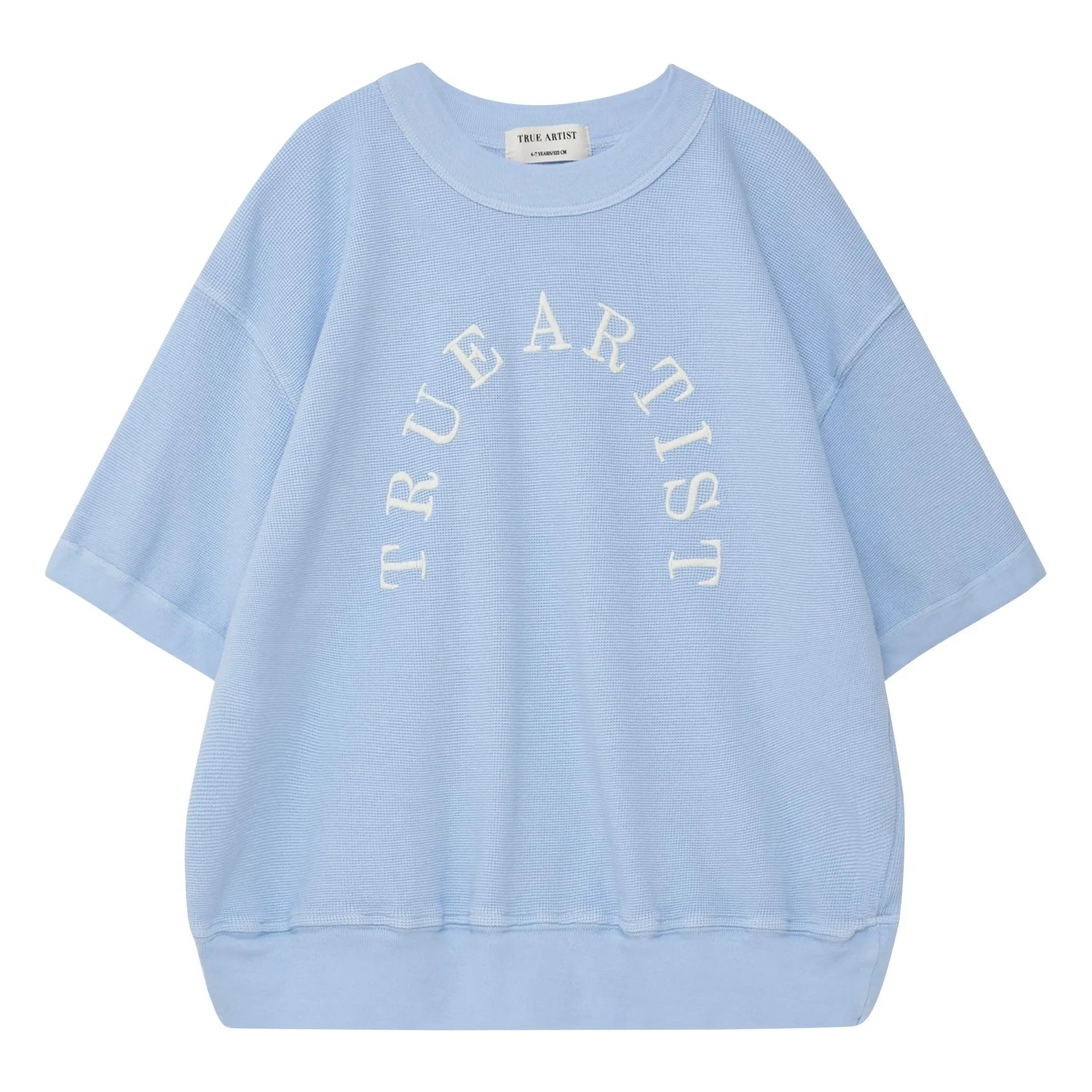 True Artist - Kurzarm-Sweatshirt Nr. 12 Bio-Baumwolle | Hellblau