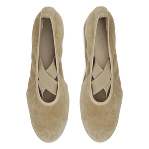 Augusta - Bettina Wildleder Ballerina | Beige
