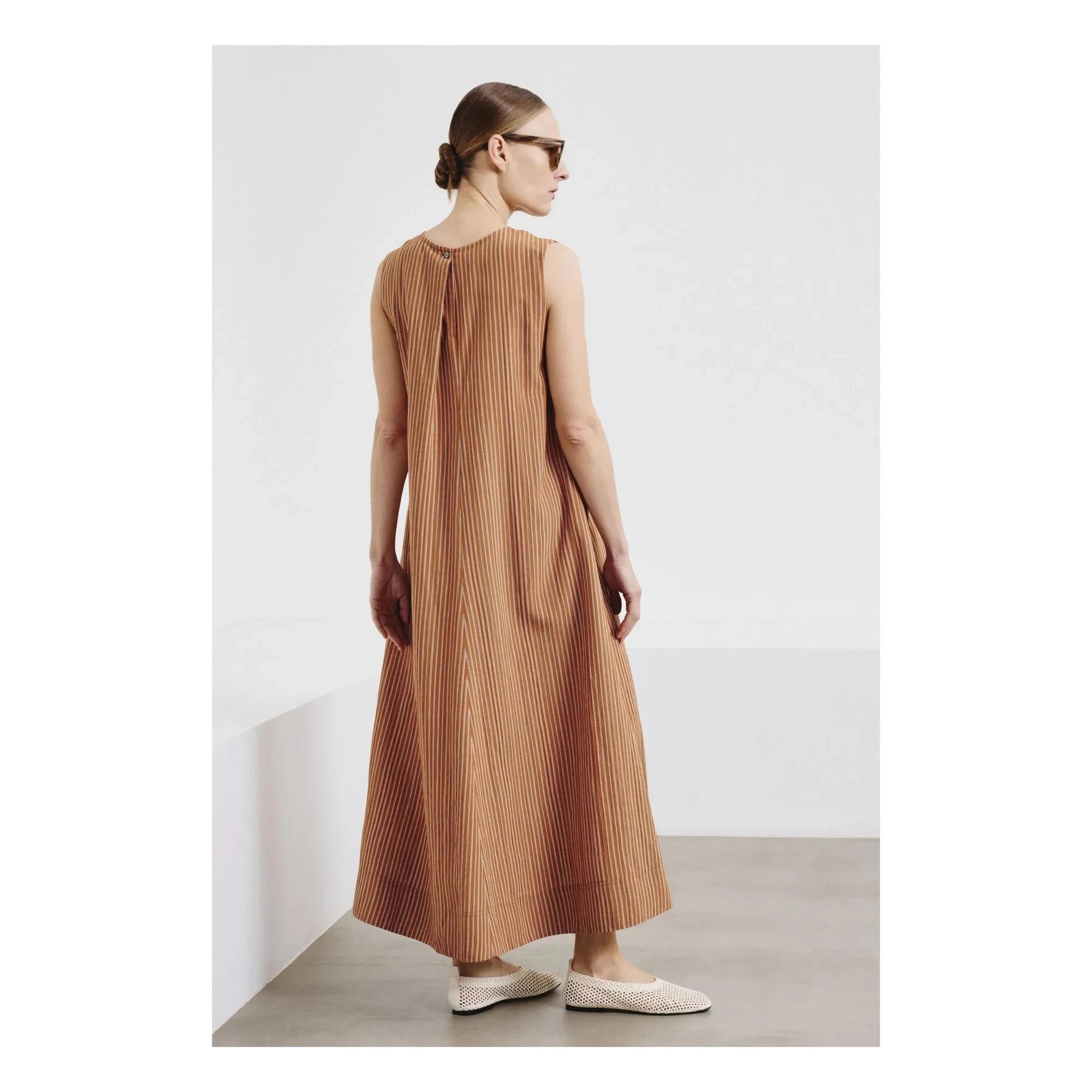 Pomandère - Striped Dress | Apricot