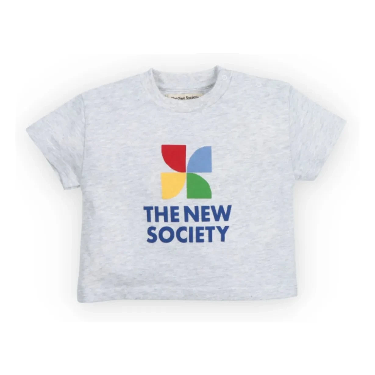 the new society - Baby Logo Tişört | Gri melanj