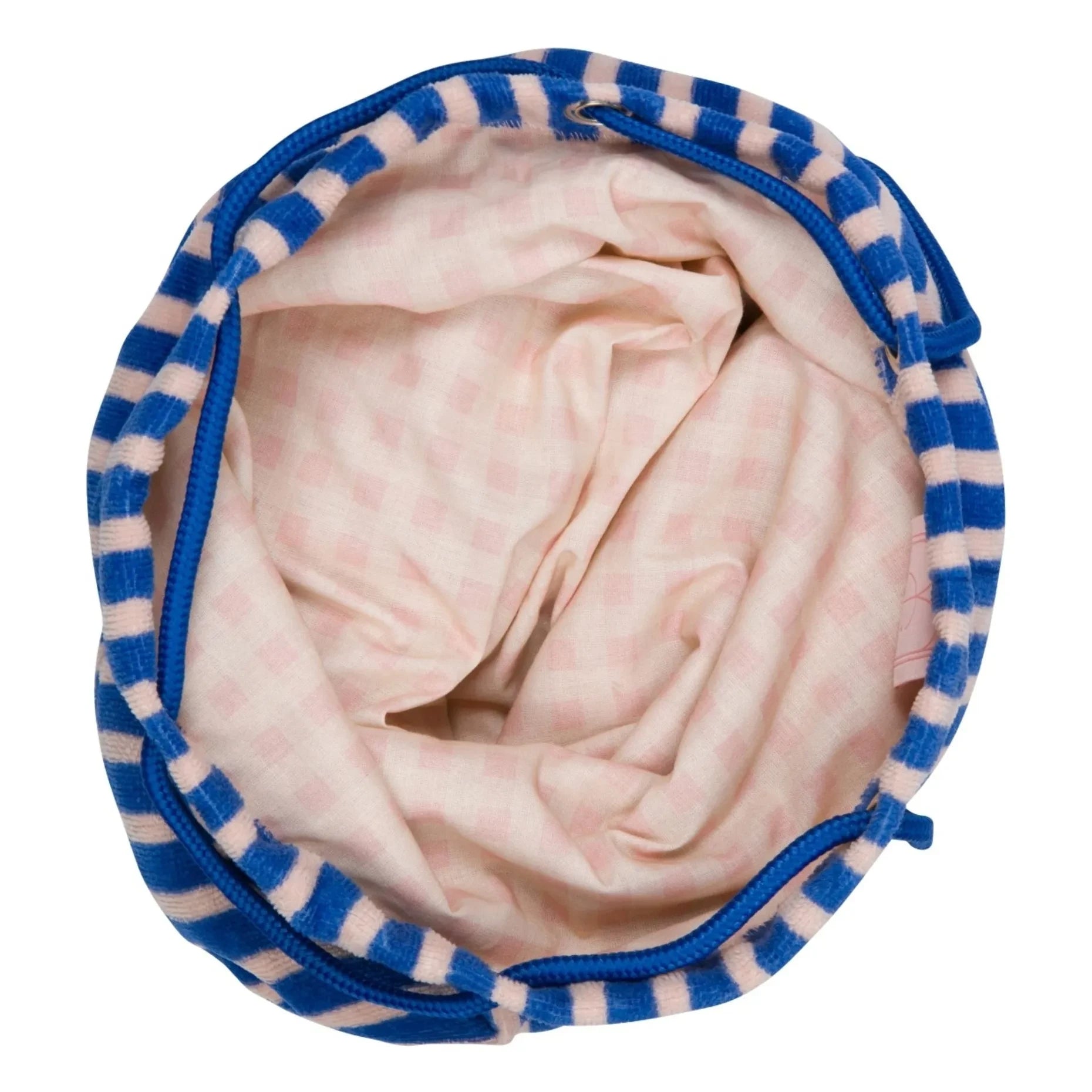 Jera Mini - Pembe Çizgili Havlu Cep Sırt Çantası | Açık Pembe