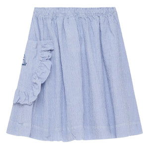 True Artist - No.7 Striped Seersucker Skirt | Blue