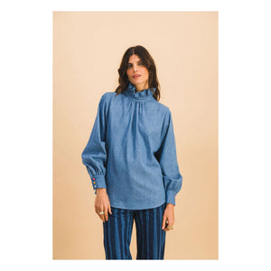 Elise Chalmin - Josette Baumwollhemd | Blau