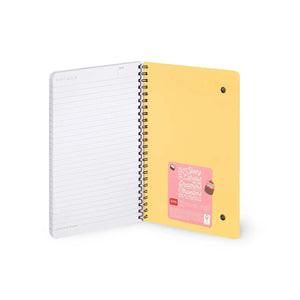 Legami - A5 Lined Notebook with Illustrated Hard Cover - Sushi Cat - Jotter - Spiral-Bound