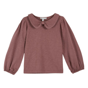 Emile et Ida - Picote organik pamuk T-shirt | Koyu mor