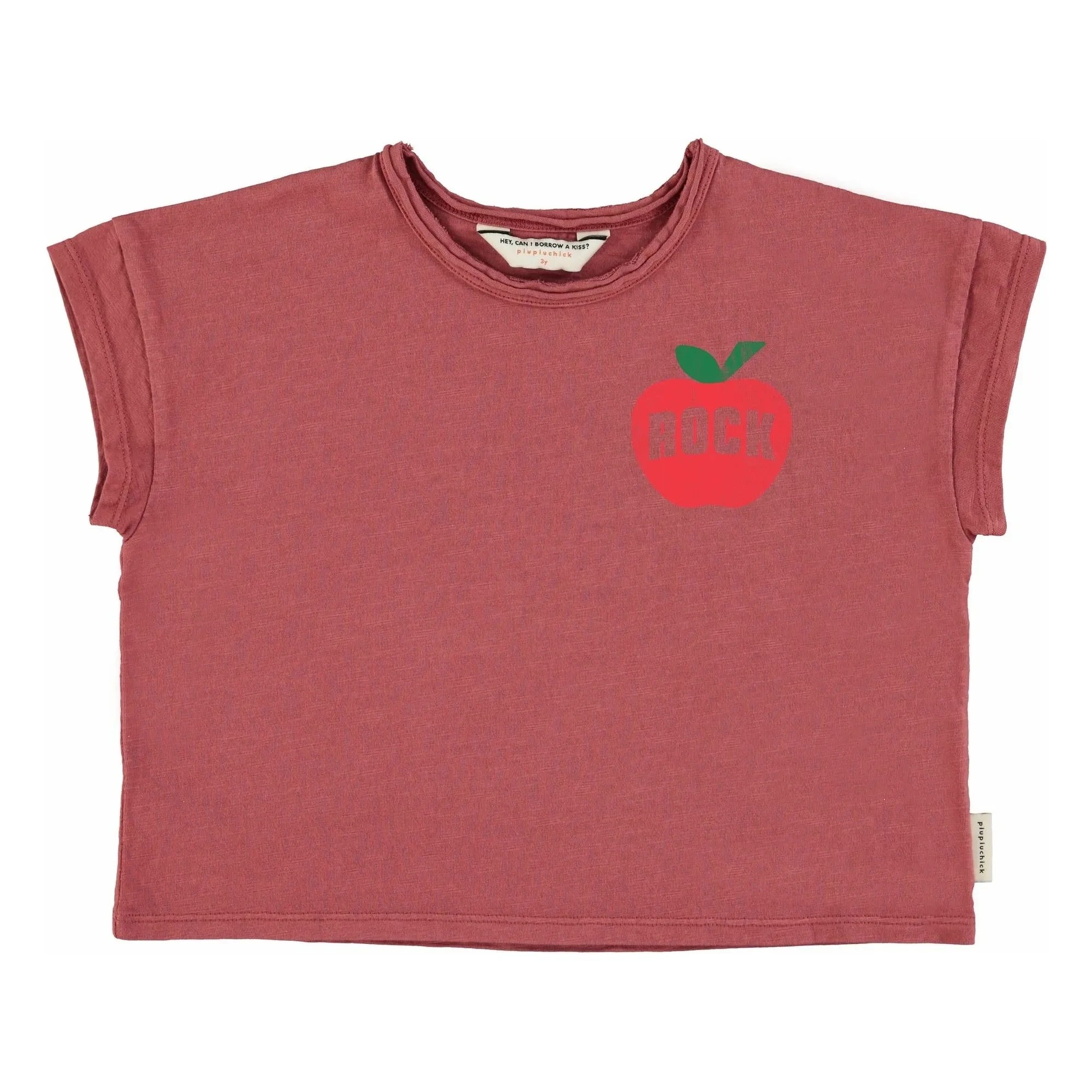 Piupiuchick - Apple Tişört | Toz Pembe