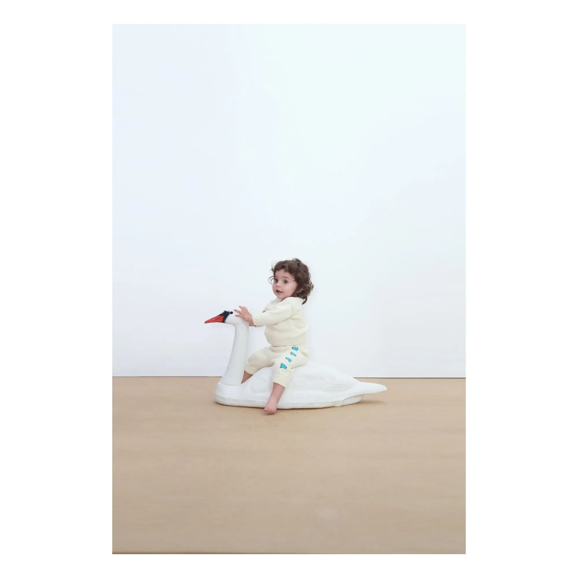 Tinycottons - Strickjacke mit Rosenstickerei | Ecru