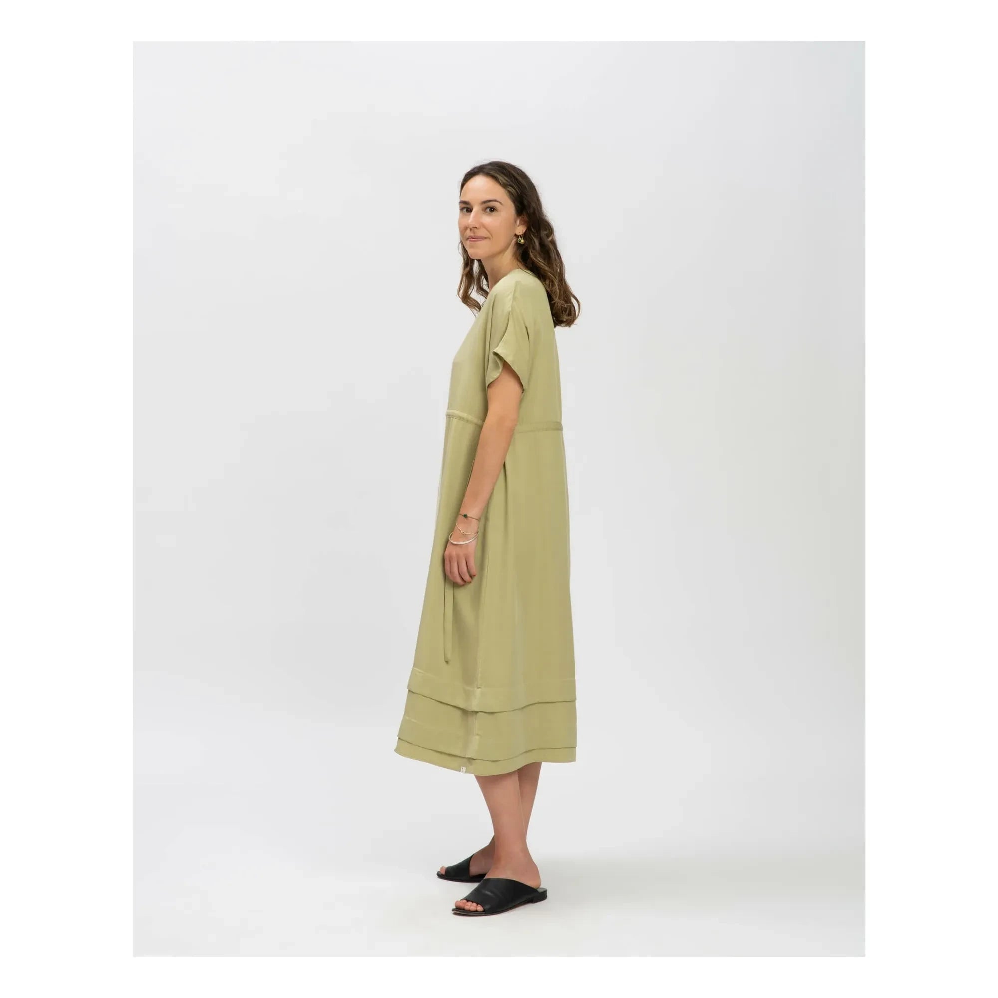Matona - Tencel elbise | Soluk sarı