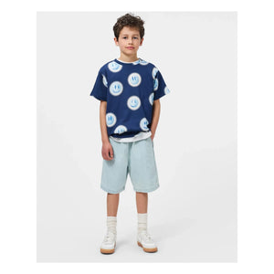 Molo - Riley Smileys T-Shirt aus Bio-Baumwolle | Marineblau