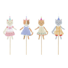 Meri Meri - Kitten Club doğum günü mumları - 4'lü set