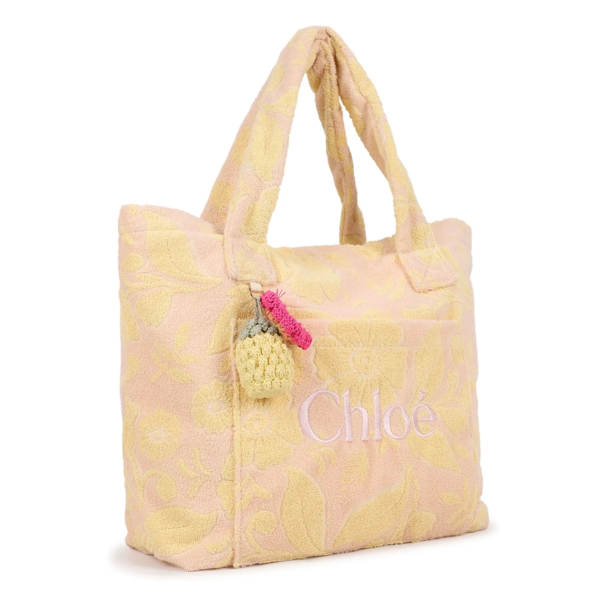 Chloé – Jacquard Schwammtasche | Pfirsich