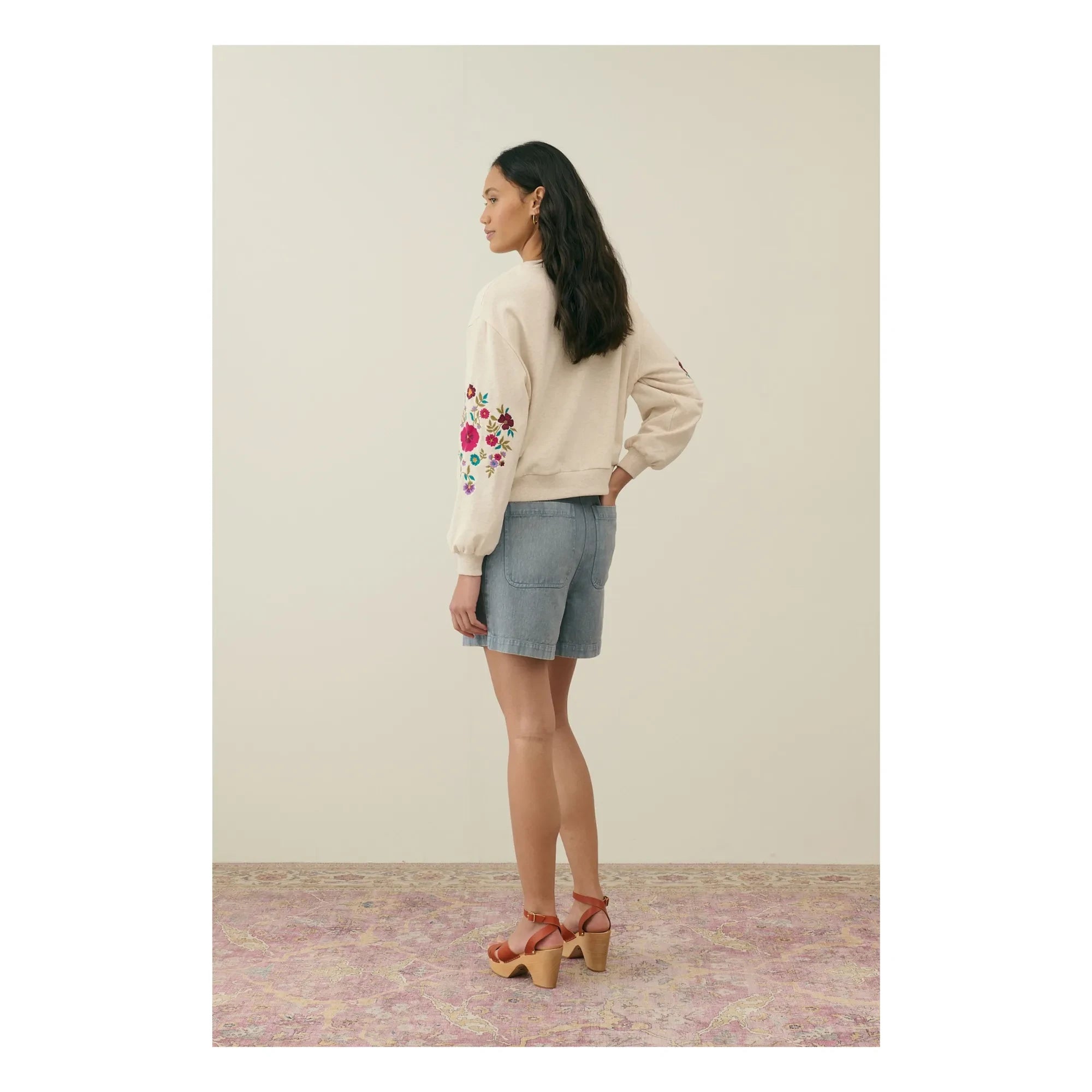 Louise Misha - Judith organik pamuk sweatshirt - Kadın koleksiyonu | Krem