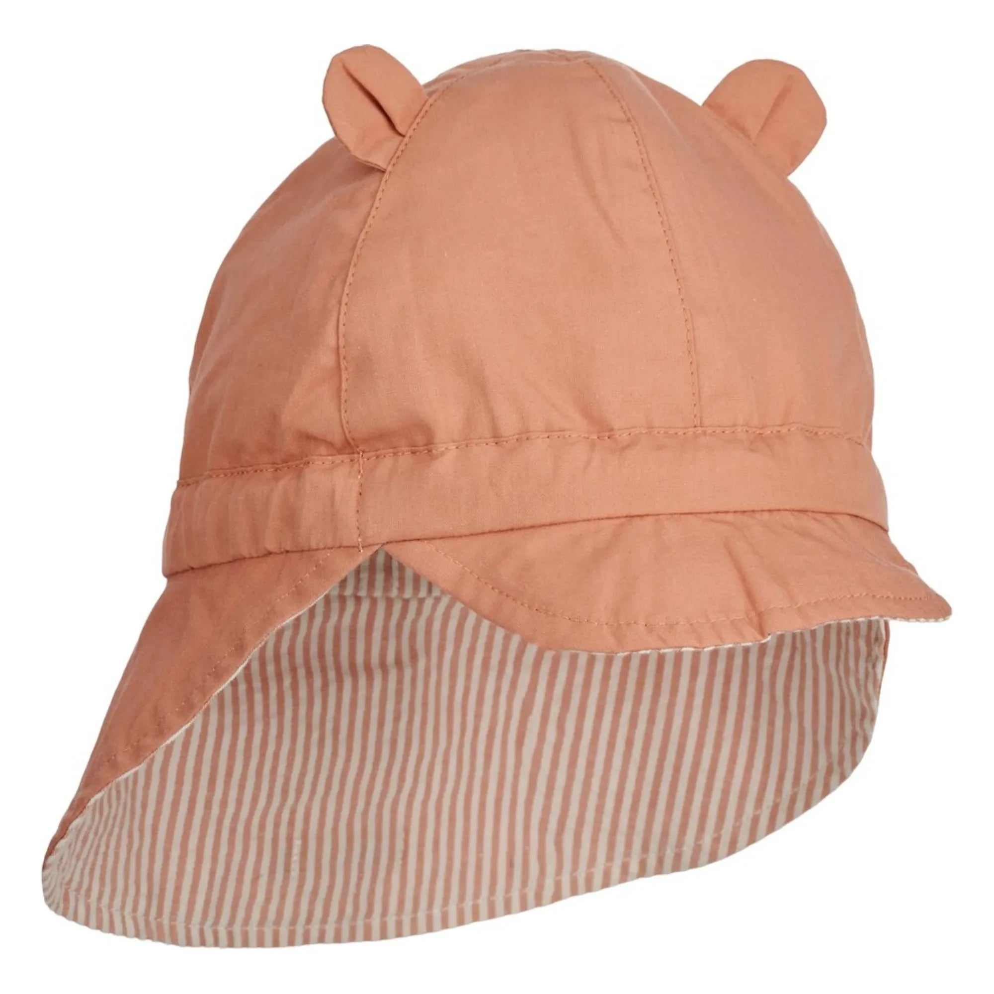 Liewood - Gorm Organic Cotton Anti-UV Reversible Hat | Dust Pink