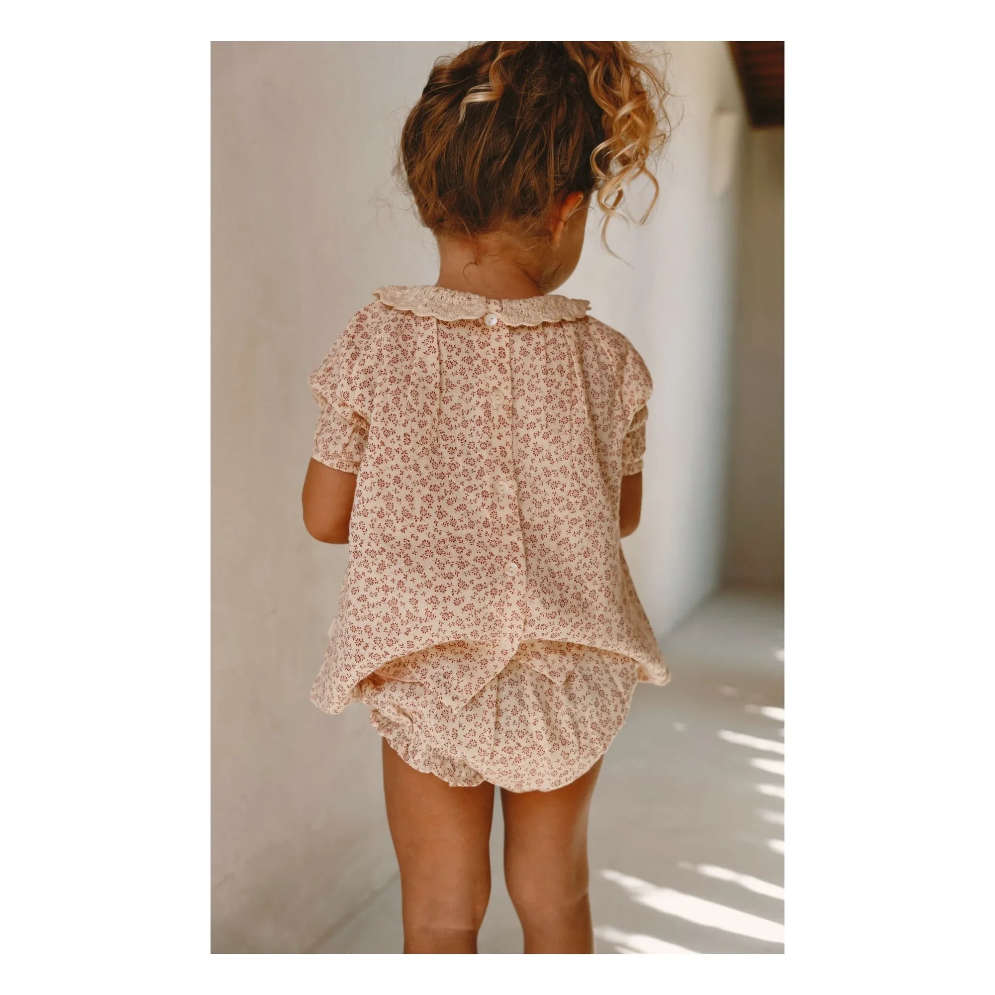 Lilinoa - Lise Liberty Cotton Gingham Bloomer | Ecru