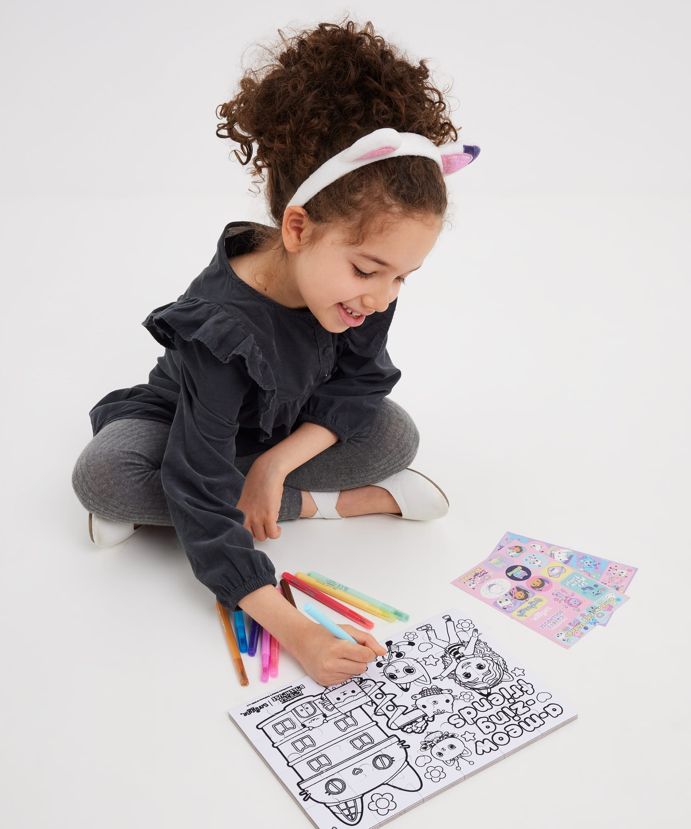 Smiggle - Gabbys Dollhouse Bulmaca ve Sanat Kırtasiye Seti-Dinossi