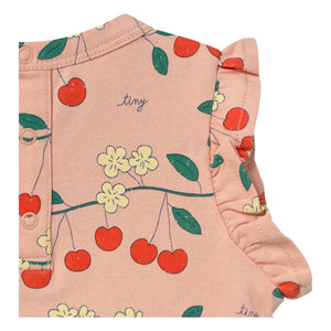 Tinycottons - Cherry ruffle T-shirt Organic cotton | Pink