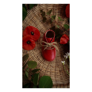 Petit Nord - Scallop Lace Boots | Red
