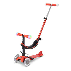 Micro - Mini 3'ü 1 Arada LED Scooter | Kırmızı