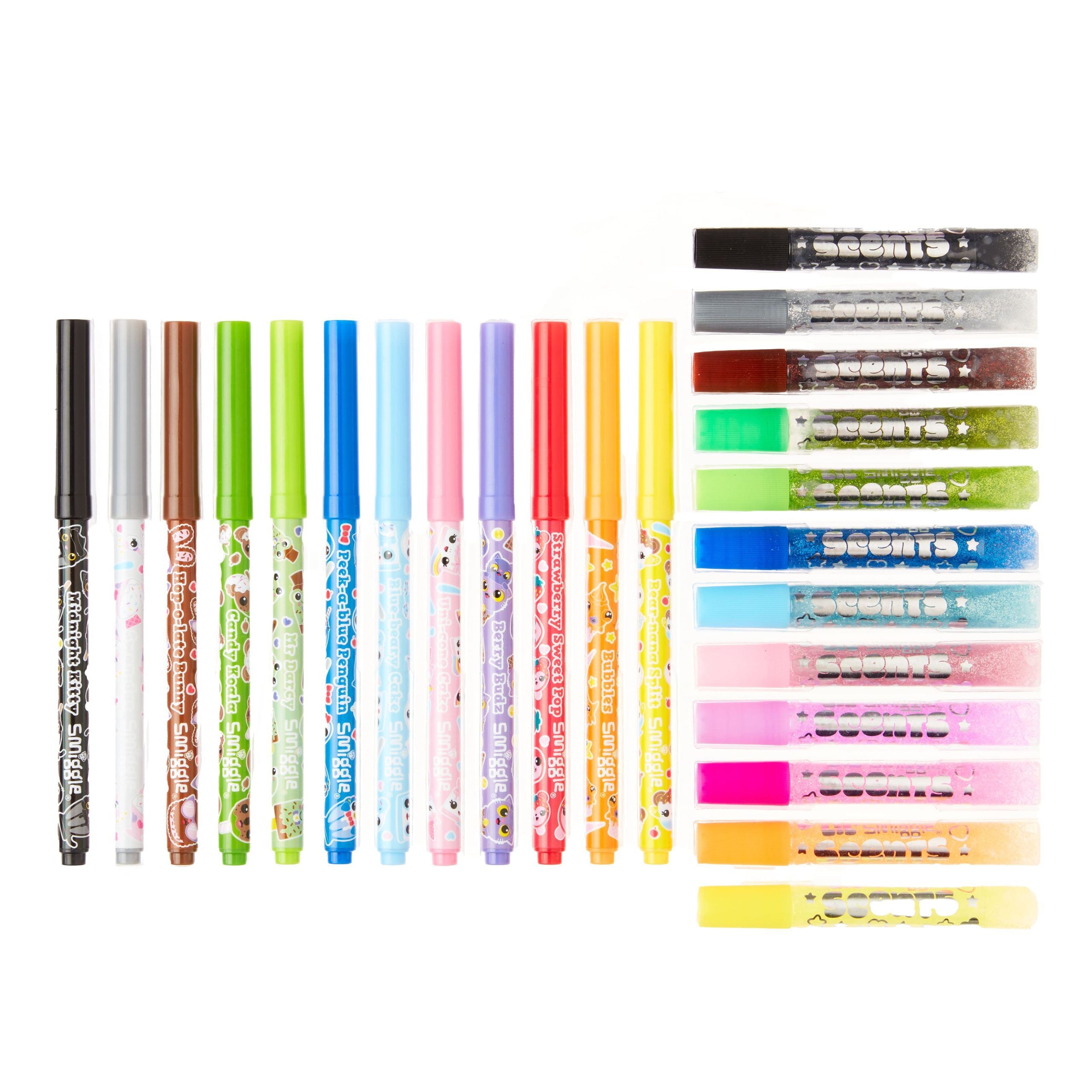 Smiggle - Lil' Scents Dondurma Parıltılı Makers Kalem Paketi-Dinossi