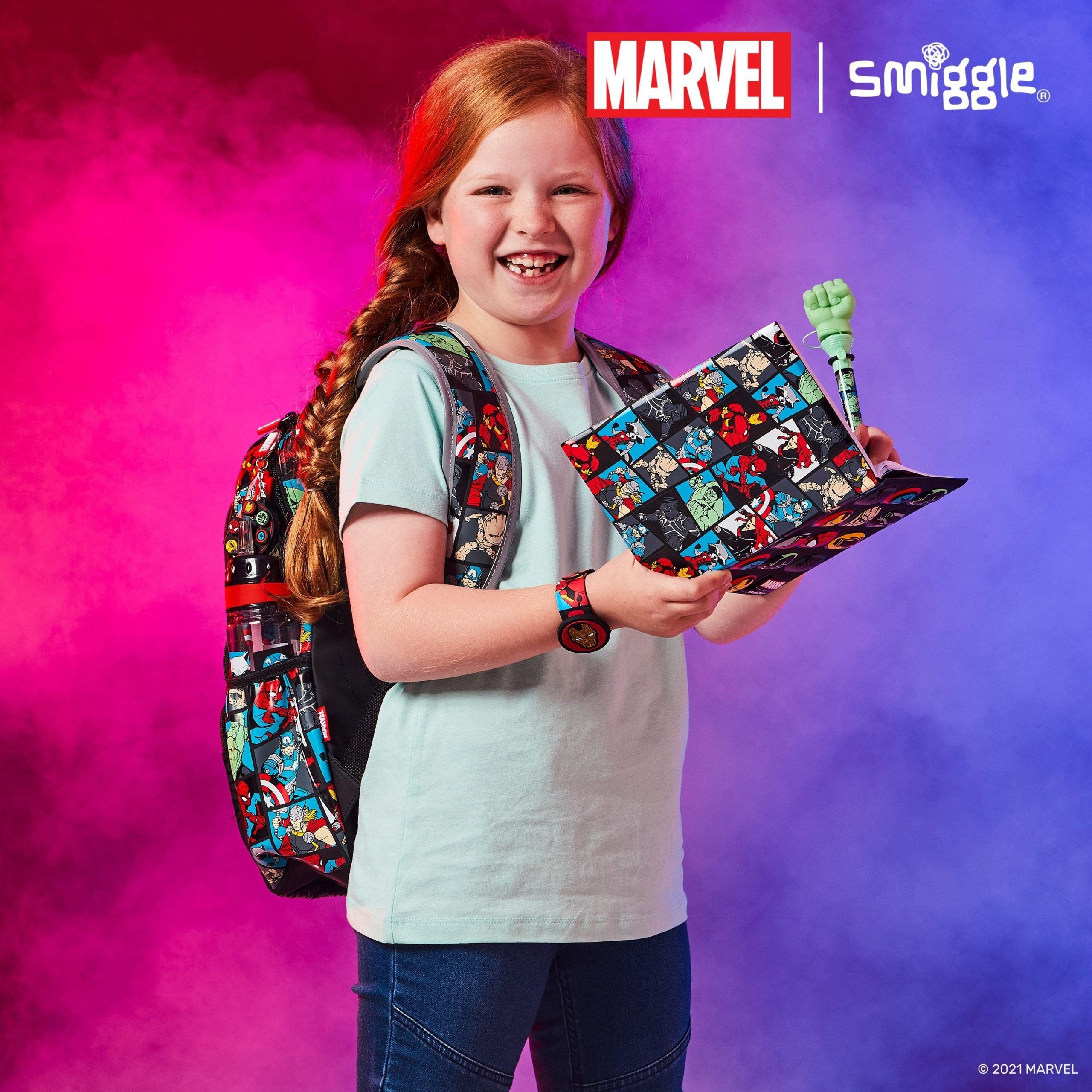 Smiggle - Marvel Yeşil Dev Hulk Kalemi-Dinossi