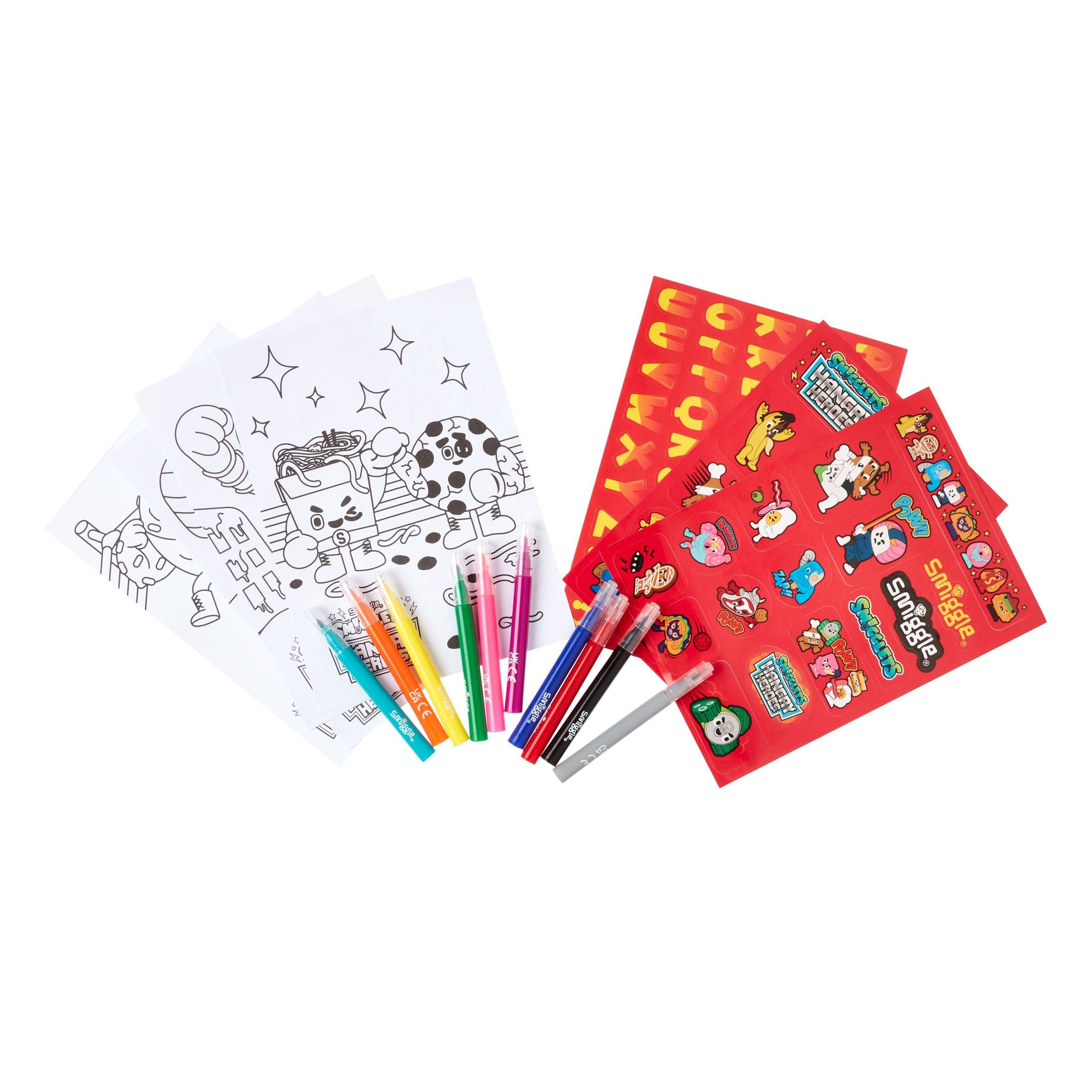 Smiggle - Smigglets Hangry Heroes Mini Renkli ve Taşıma Aktivite Seti-Dinossi