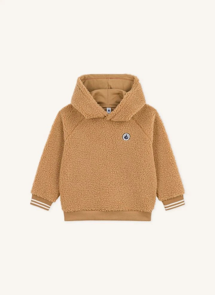 Petit Bateau - Sherpa tarzı sweatshirt | Camel
