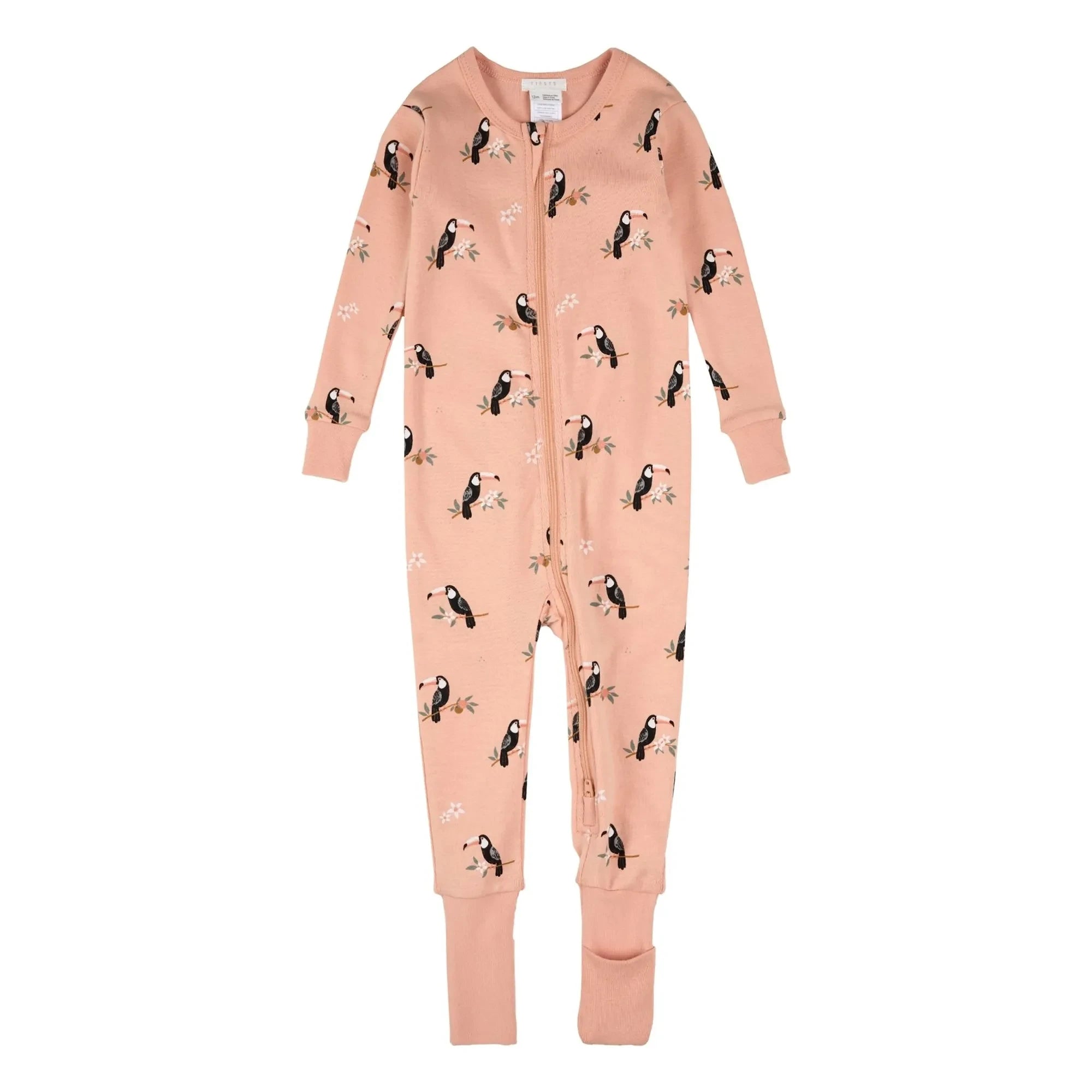 Petit Lem - Tukanlı Dönüştürülebilir Organik Pamuklu Pijama | Pembe