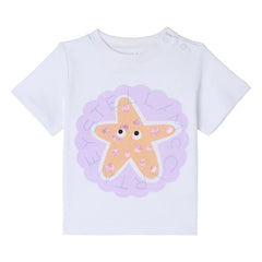 Stella McCartney Kids - Stella Etoile de Mer organik pamuklu Tişört | Beyaz