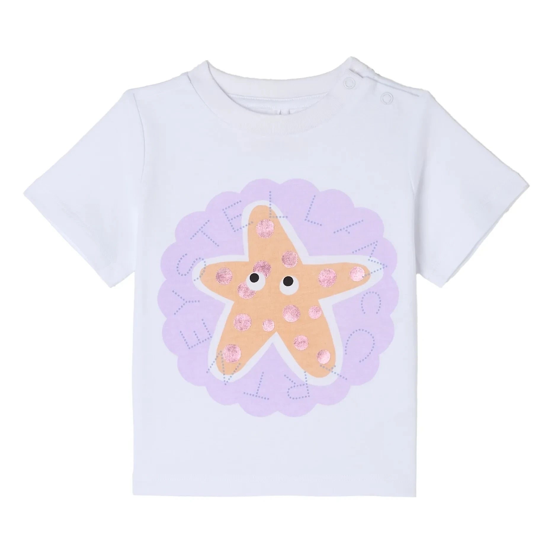 Stella McCartney Kids - Stella Etoile de Mer organik pamuklu Tişört | Beyaz