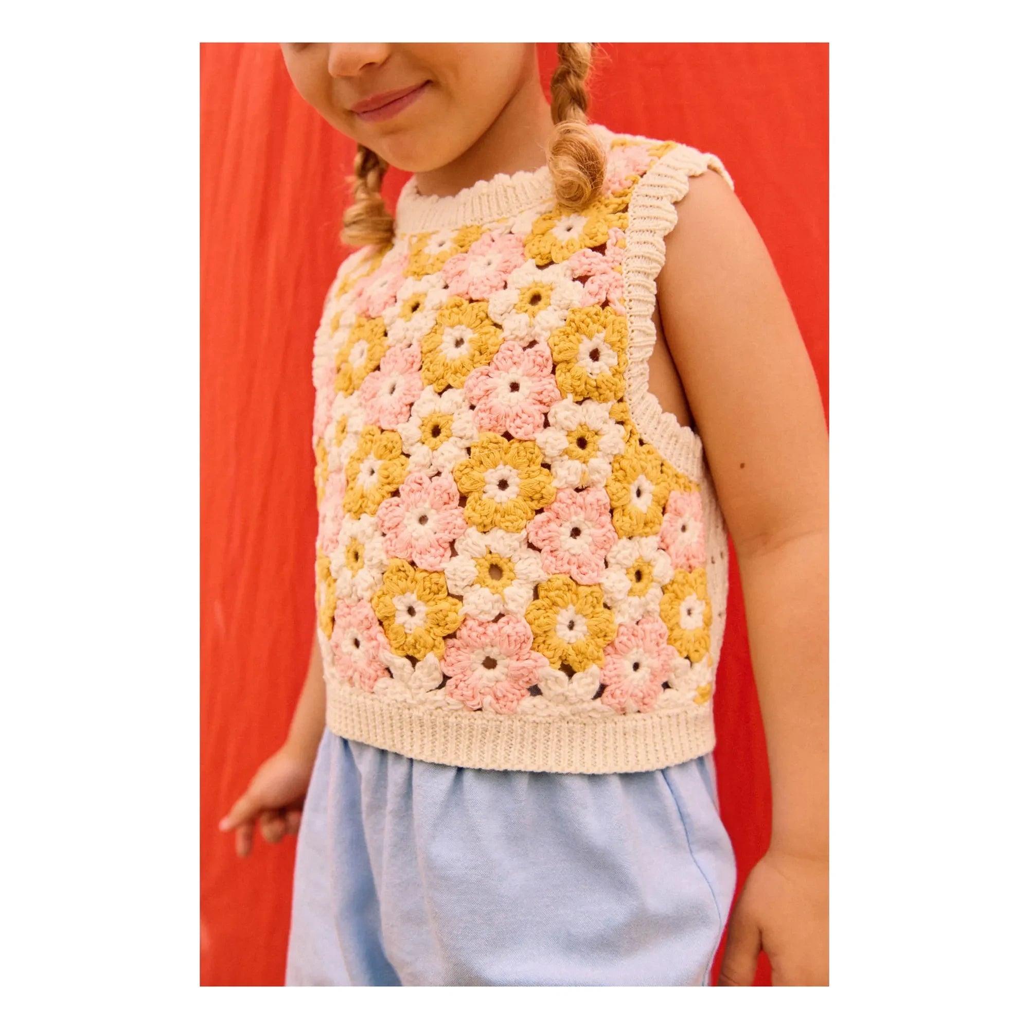Louise Misha - Top Brodé Rynia Maille | Krem